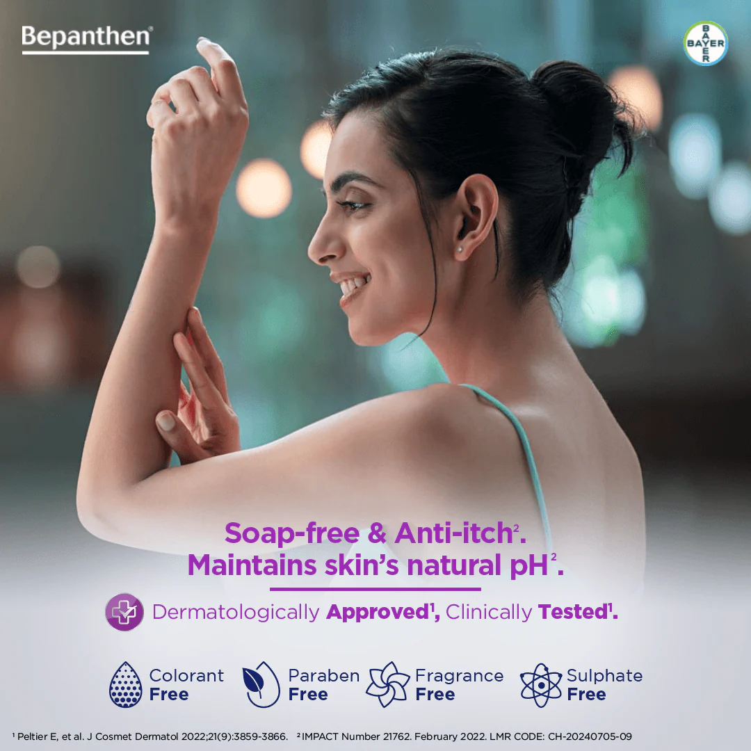 Bepanthen SensiControl Daily Gentle Body Wash, Worlds No. 1 Skincare Brand, For Dry & Sensitive Skin, 100ml, Contains Niacinamide, Panthenol, Hydrating Cleanser, Dermatologically Approved - Image 5