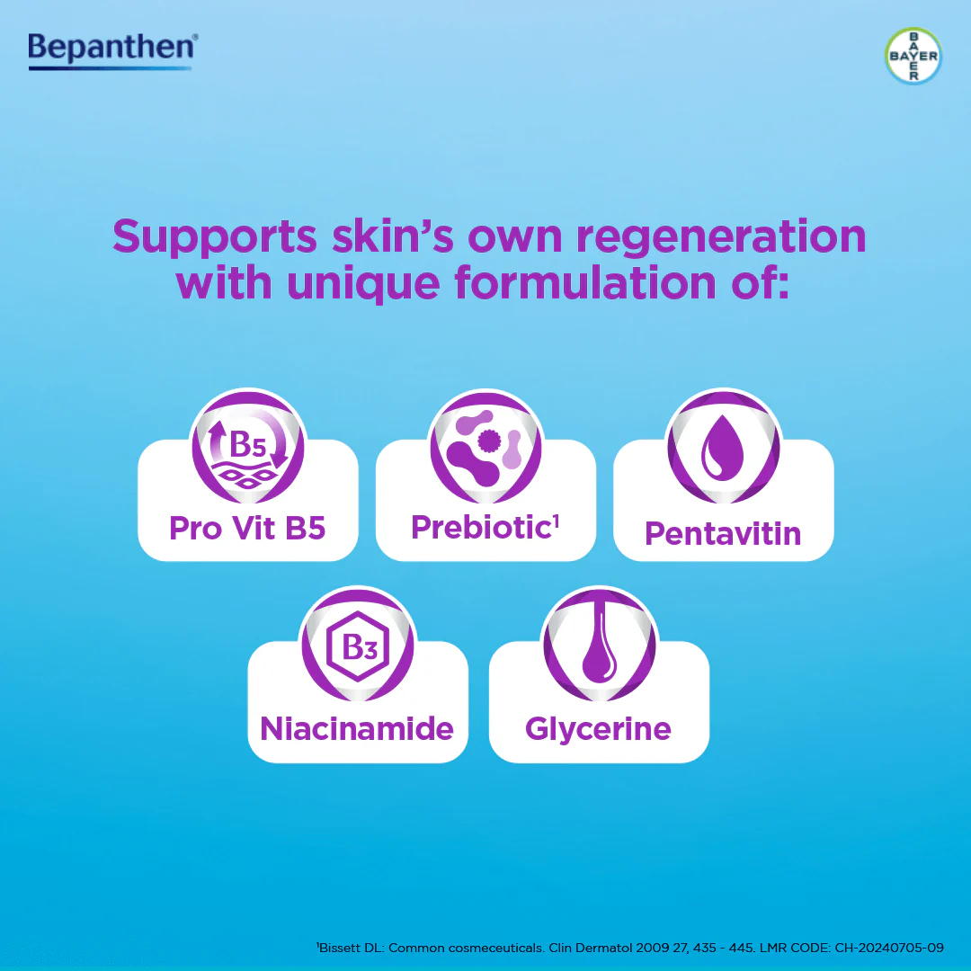 Bepanthen SensiControl Daily Gentle Face Wash, Worlds No. 1 Skincare Brand, For Dry & Sensitive Skin, 80ml, Contains Niacinamide, Panthenol, Hydrating Cleanser, Dermatologically Approved - Image 5