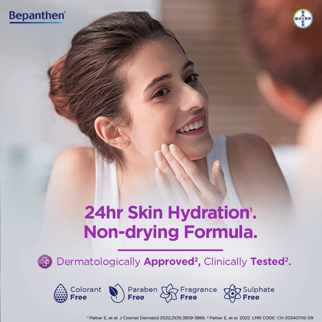 Bepanthen SensiControl Daily Gentle Face Wash, Worlds No. 1 Skincare Brand, For Dry & Sensitive Skin, 80ml, Contains Niacinamide, Panthenol, Hydrating Cleanser, Dermatologically Approved - Image 6