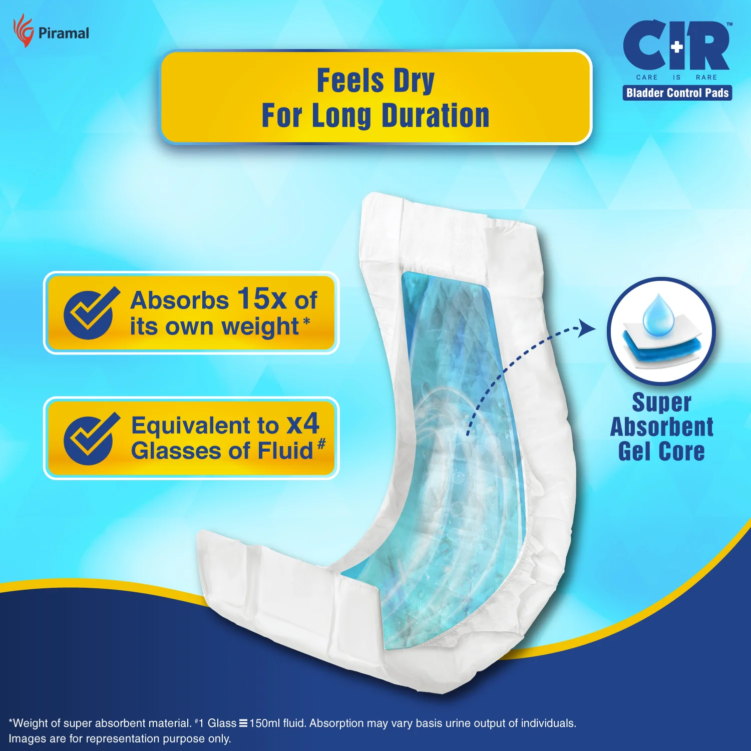 CIR Bladder Control Pads | Unisex Absorbs 15X of its Own Weight | Equivalent to 4 Glasses of Fluid - Image 4