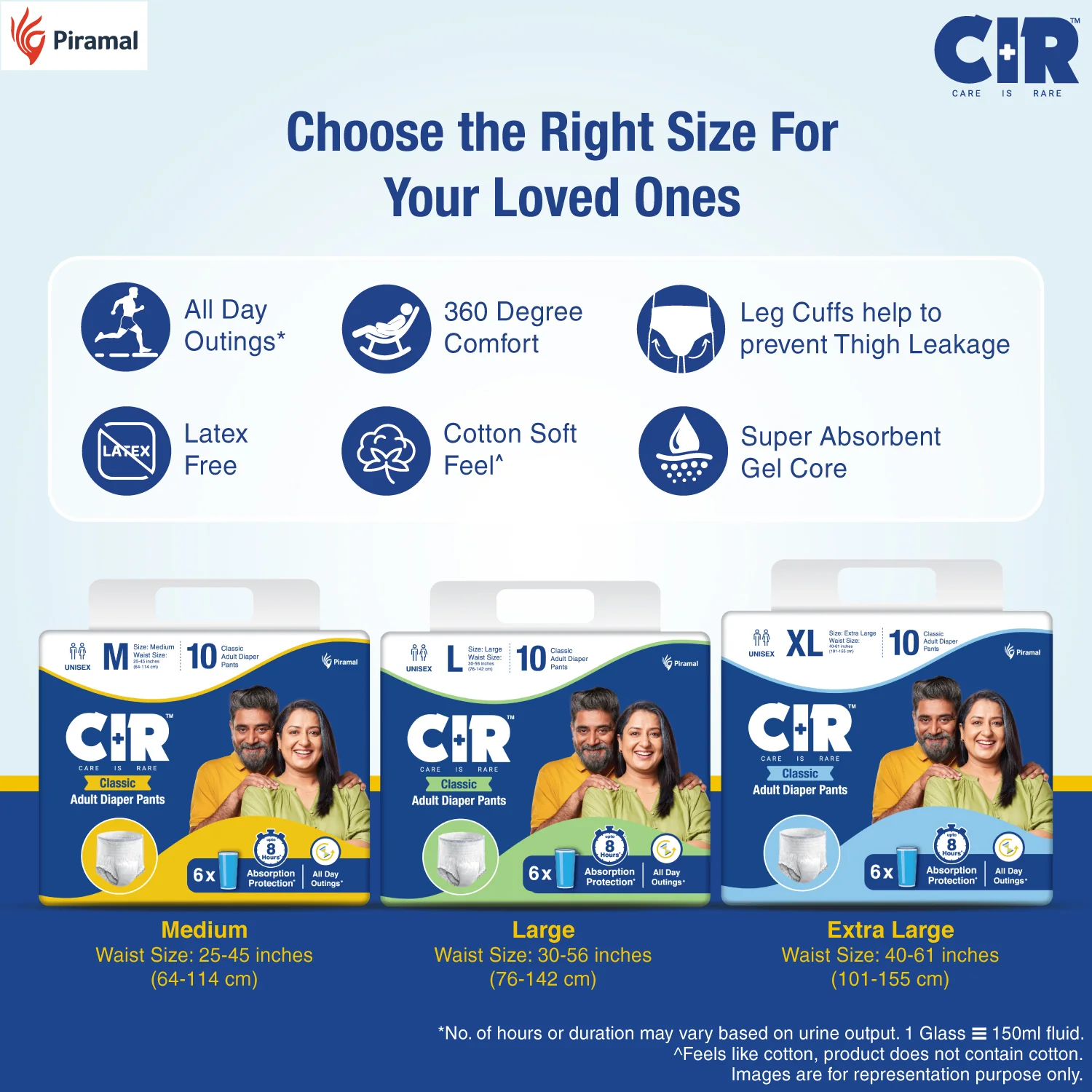 CIR Classic Adult Diaper Pants Style | Adult Diapers | 8 hour Absorption Protection | Unisex with Odour Control & Cotton Soft Feel - Image 5