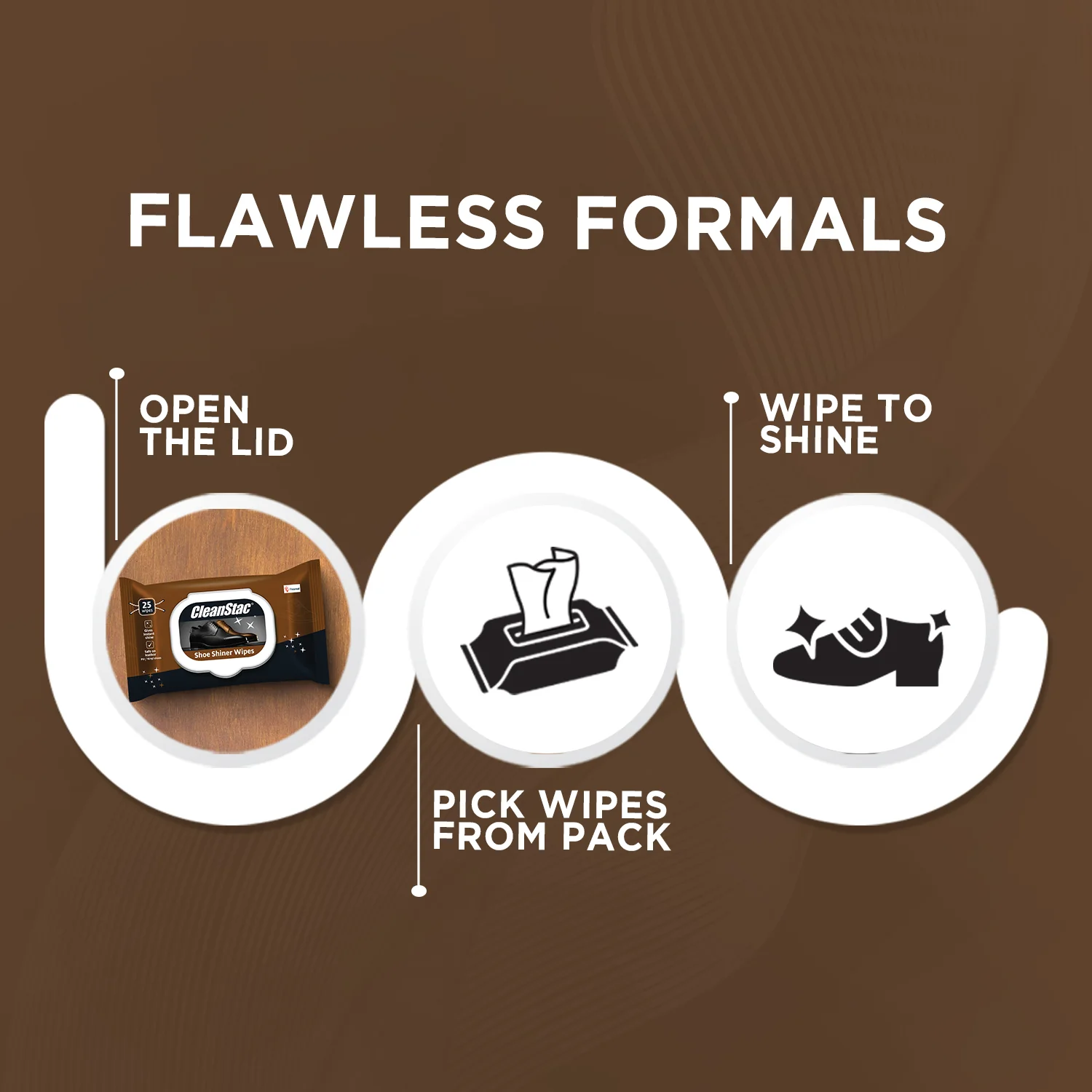 Shoe Shiner Wipes for Formal Shoes 25 Wipes - CleanStac - Image 4