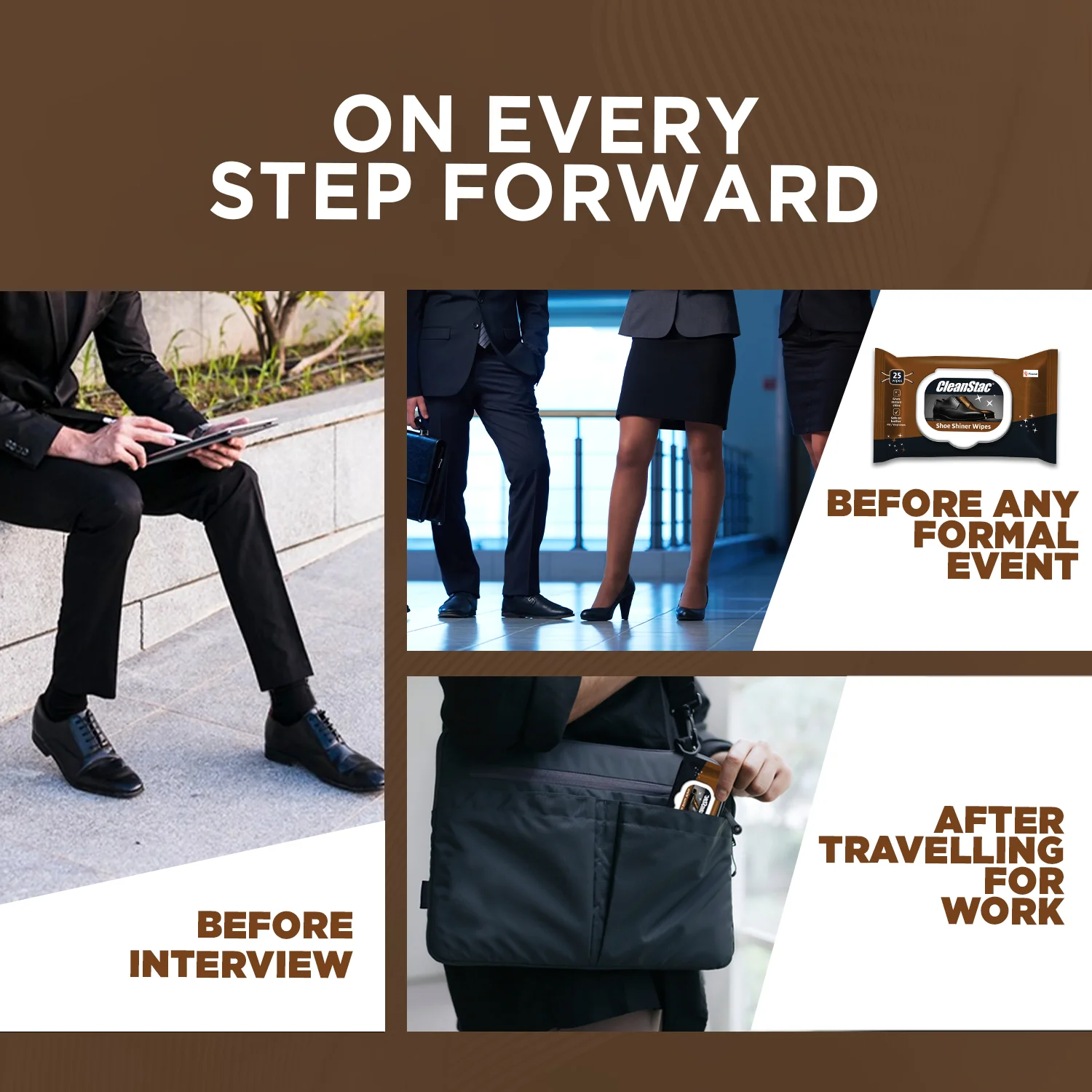 Shoe Shiner Wipes for Formal Shoes 25 Wipes - CleanStac - Image 5