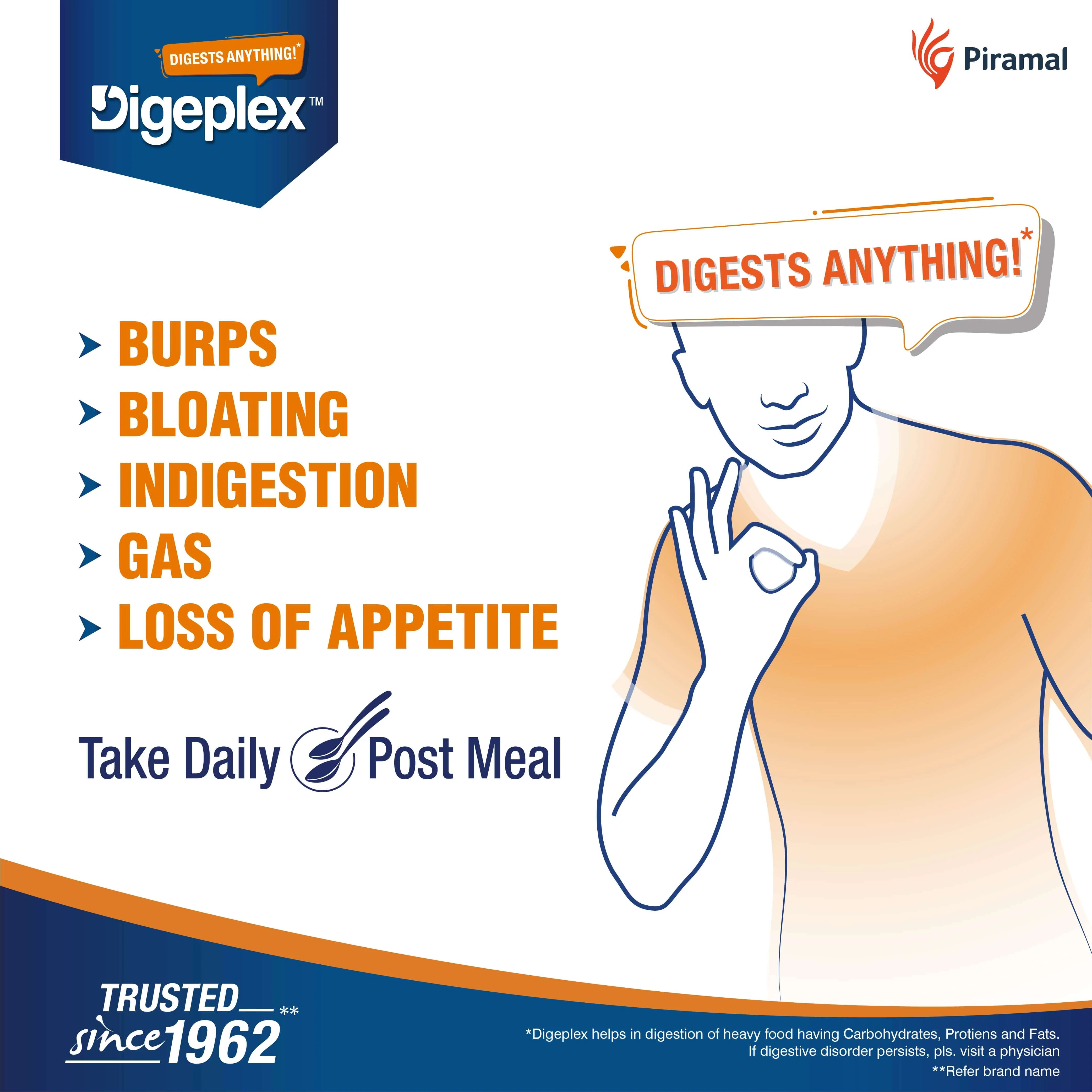 Digeplex Liquid and Tablet | Medicine for Indigestion & Bloating | Stomach Indigestion Medicine - Image 4