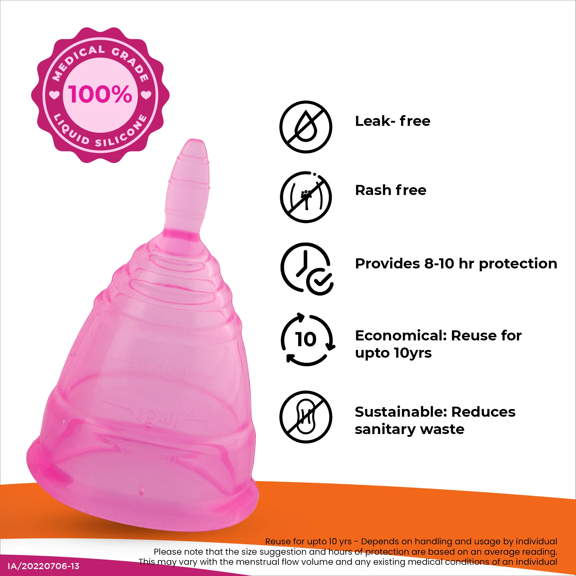 i-activ Menstrual Hygiene Combo | i-activ Menstrual cup & i-feel Gentle Intimate Wash-100ml - Image 8