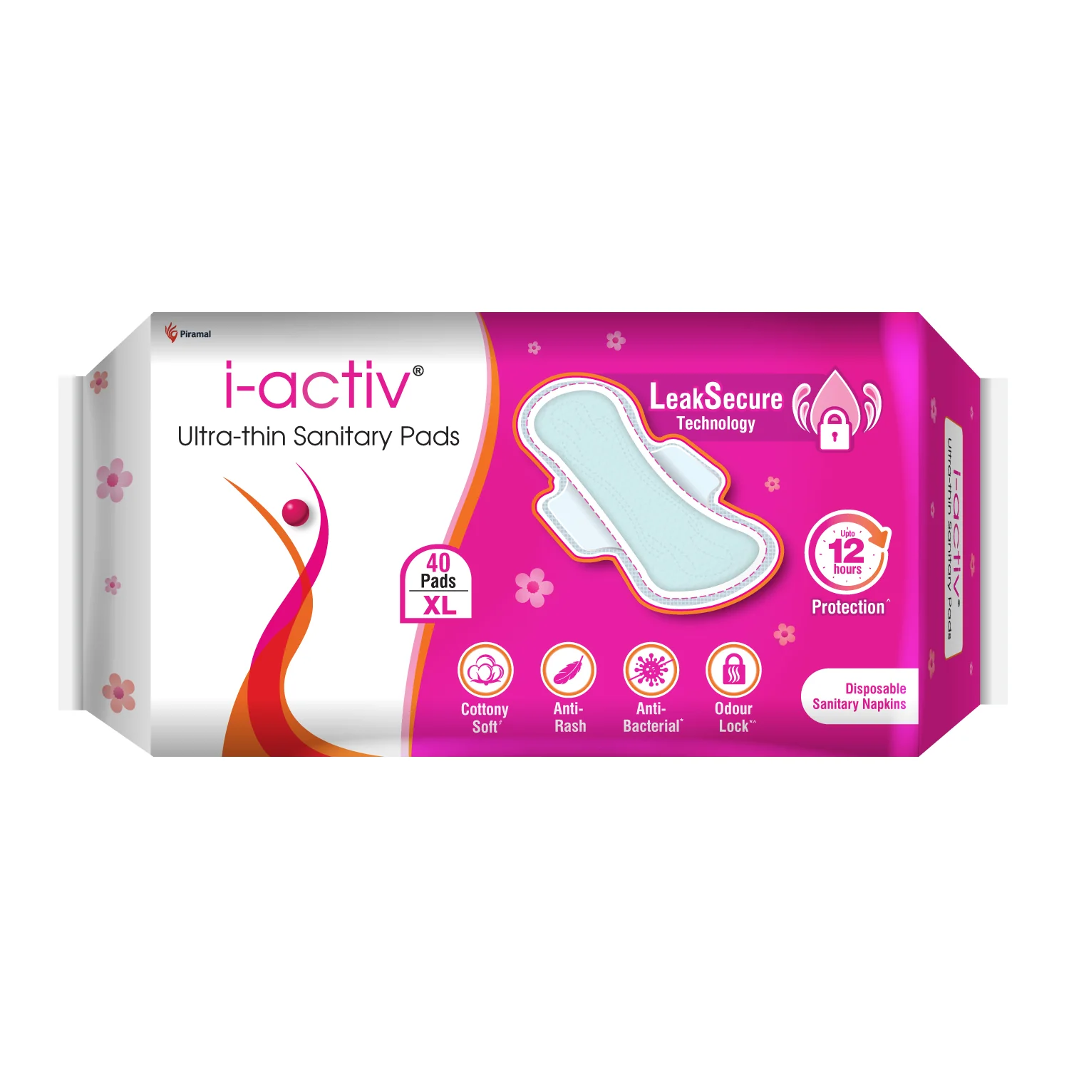 I activ Ultra Thin Sanitary Pads for Women | Anti-Rash Anti-Bacterial Cottony Soft Sanitary Napkins | No Nasties | Upto 12 Hours Heavy Flow Leak Protection | Soft Hydrophobic Wings - Image 10