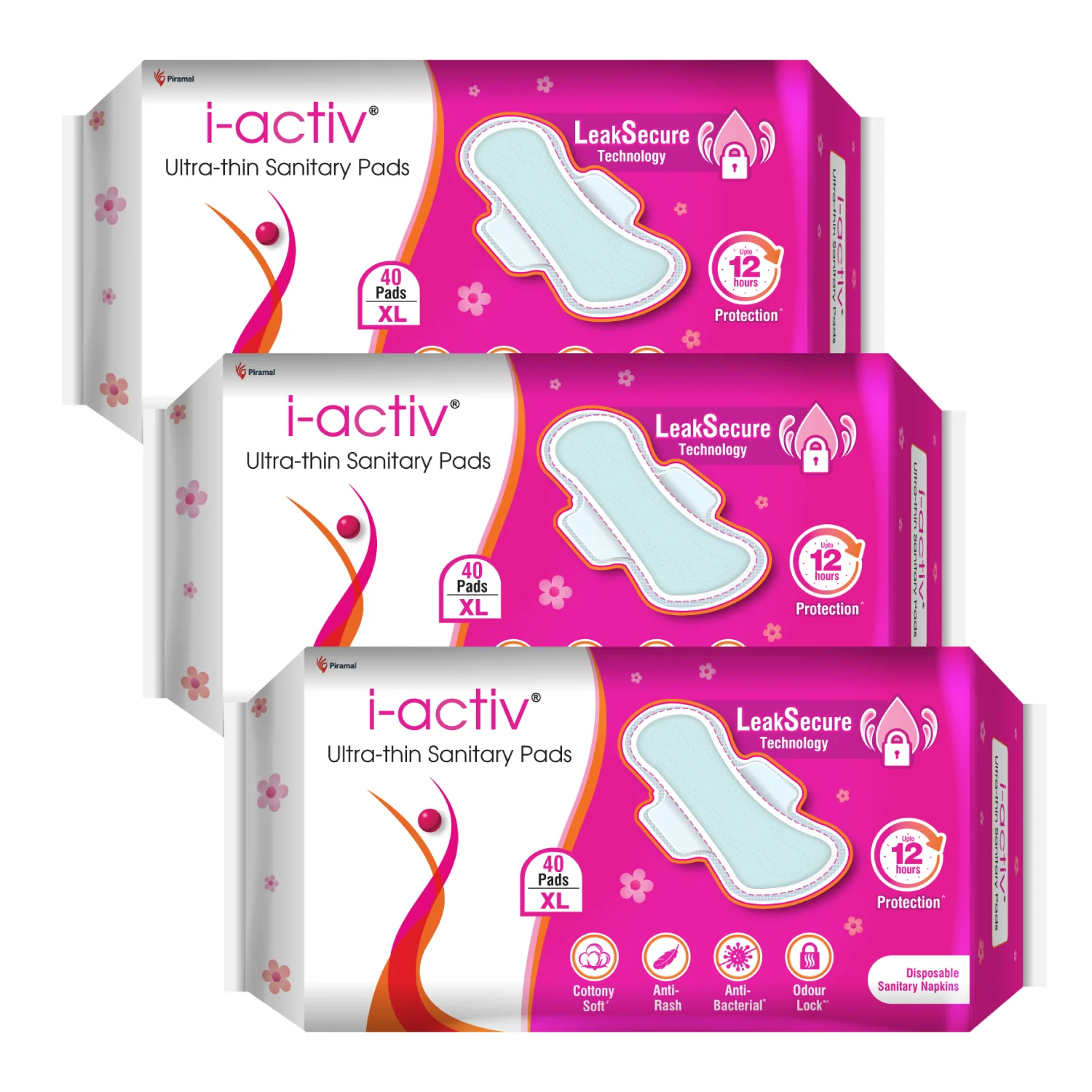 I activ Ultra Thin Sanitary Pads for Women | Anti-Rash Anti-Bacterial Cottony Soft Sanitary Napkins | No Nasties | Upto 12 Hours Heavy Flow Leak Protection | Soft Hydrophobic Wings - Image 12