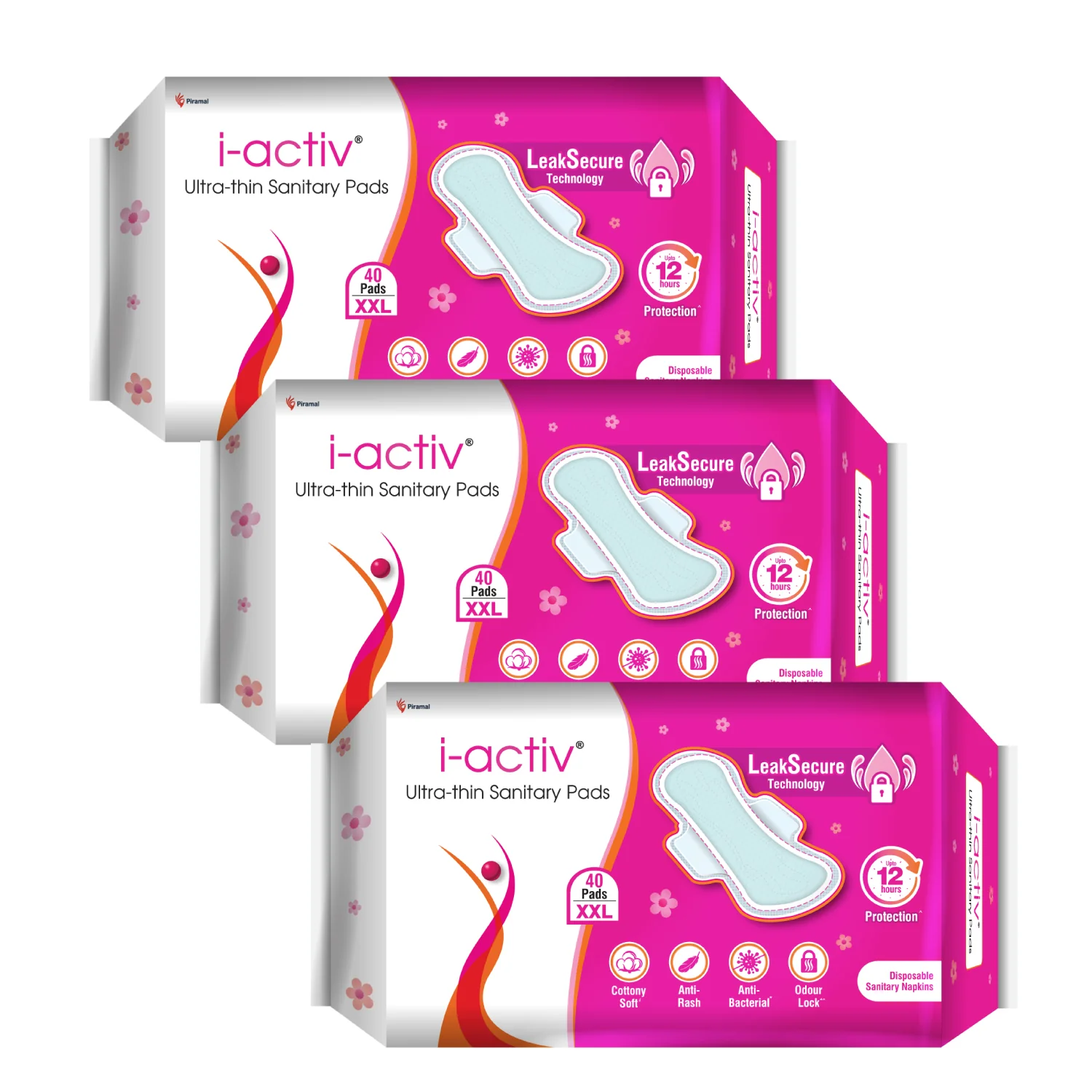 I activ Ultra Thin Sanitary Pads for Women | Anti-Rash Anti-Bacterial Cottony Soft Sanitary Napkins | No Nasties | Upto 12 Hours Heavy Flow Leak Protection | Soft Hydrophobic Wings - Image 14