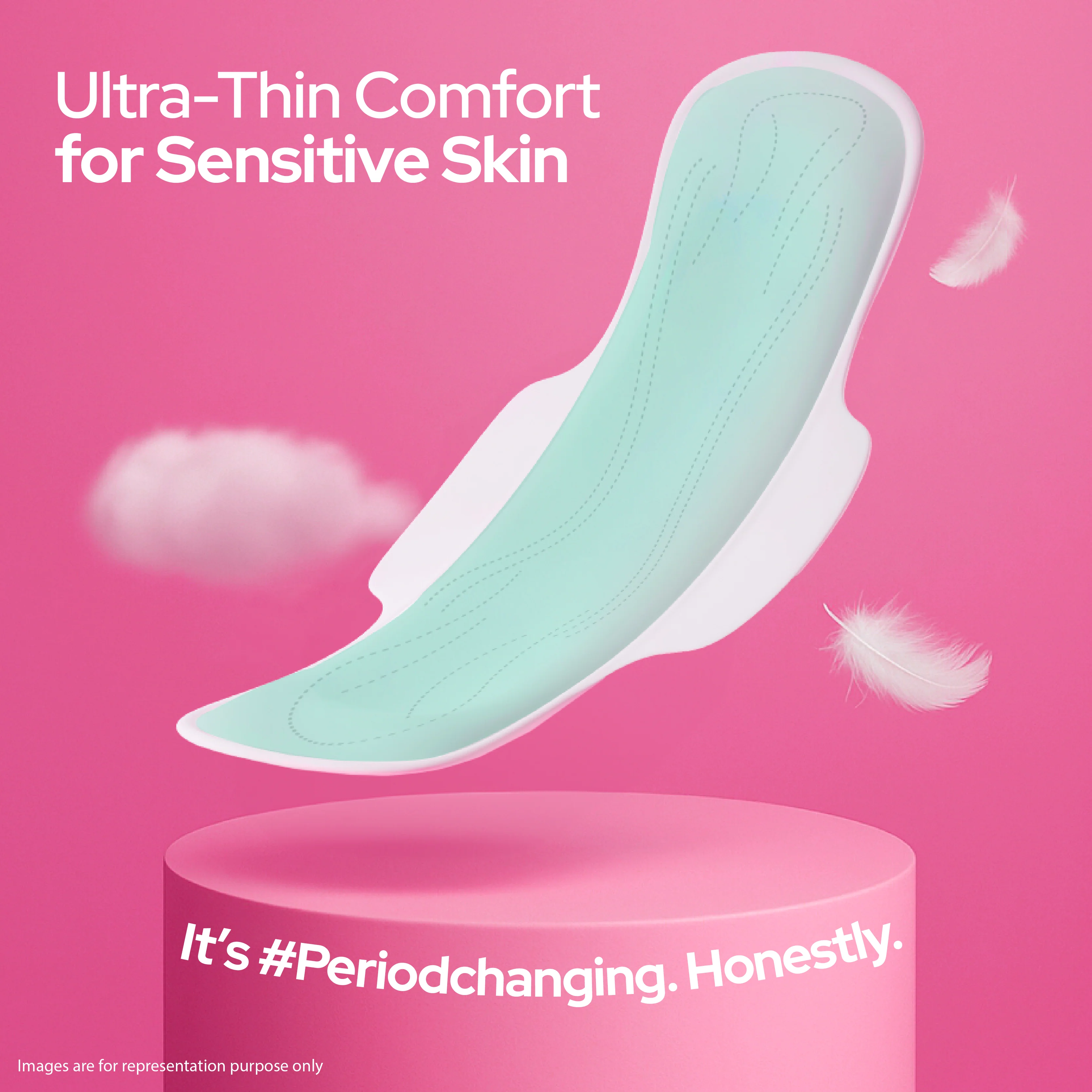 I activ Ultra Thin Sanitary Pads for Women | Anti-Rash Anti-Bacterial Cottony Soft Sanitary Napkins | No Nasties | Upto 12 Hours Heavy Flow Leak Protection | Soft Hydrophobic Wings - Image 3