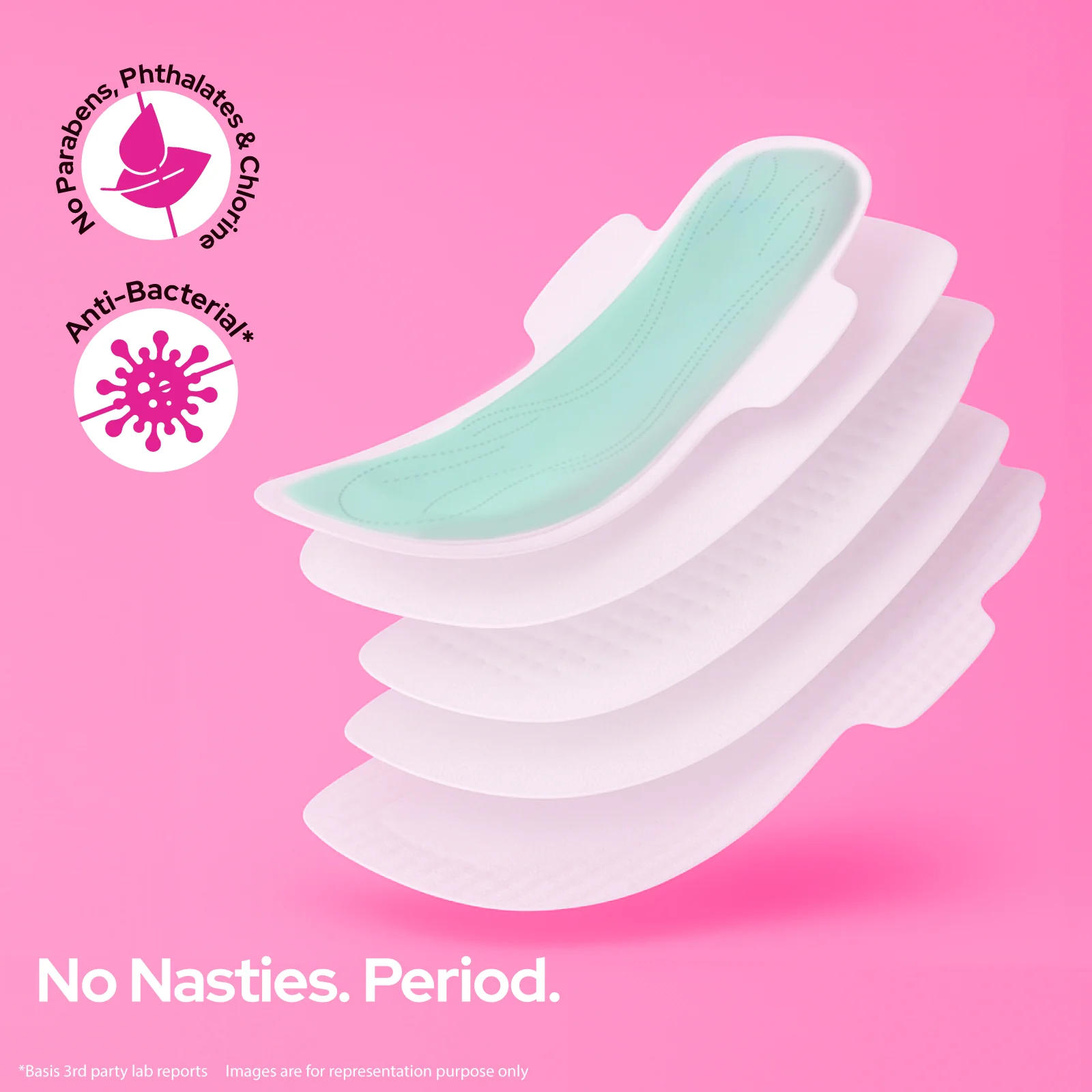I activ Ultra Thin Sanitary Pads for Women | Anti-Rash Anti-Bacterial Cottony Soft Sanitary Napkins | No Nasties | Upto 12 Hours Heavy Flow Leak Protection | Soft Hydrophobic Wings - Image 5