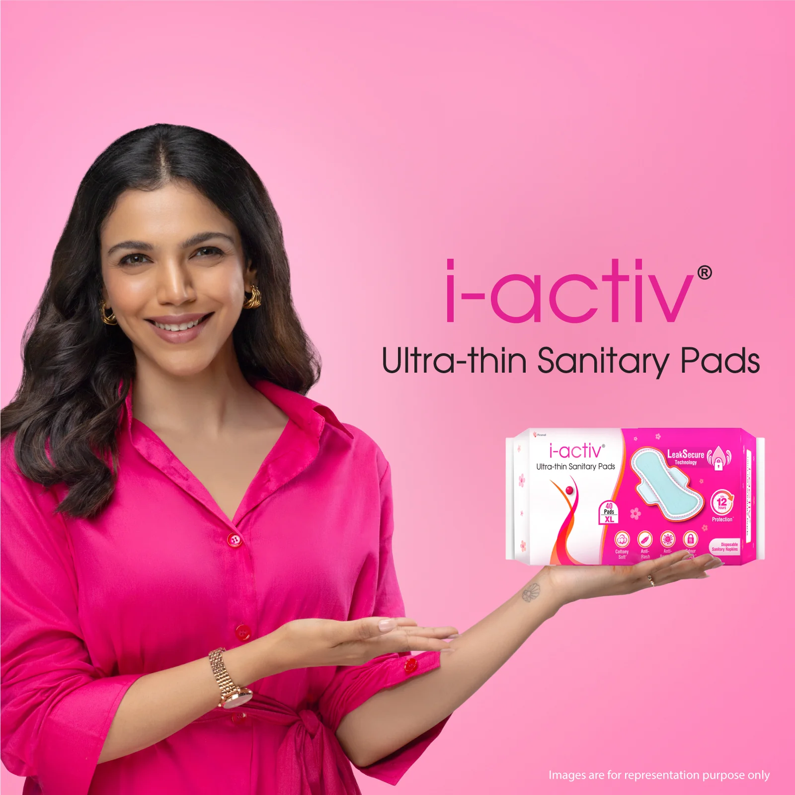 I activ Ultra Thin Sanitary Pads for Women | Anti-Rash Anti-Bacterial Cottony Soft Sanitary Napkins | No Nasties | Upto 12 Hours Heavy Flow Leak Protection | Soft Hydrophobic Wings - Image 9