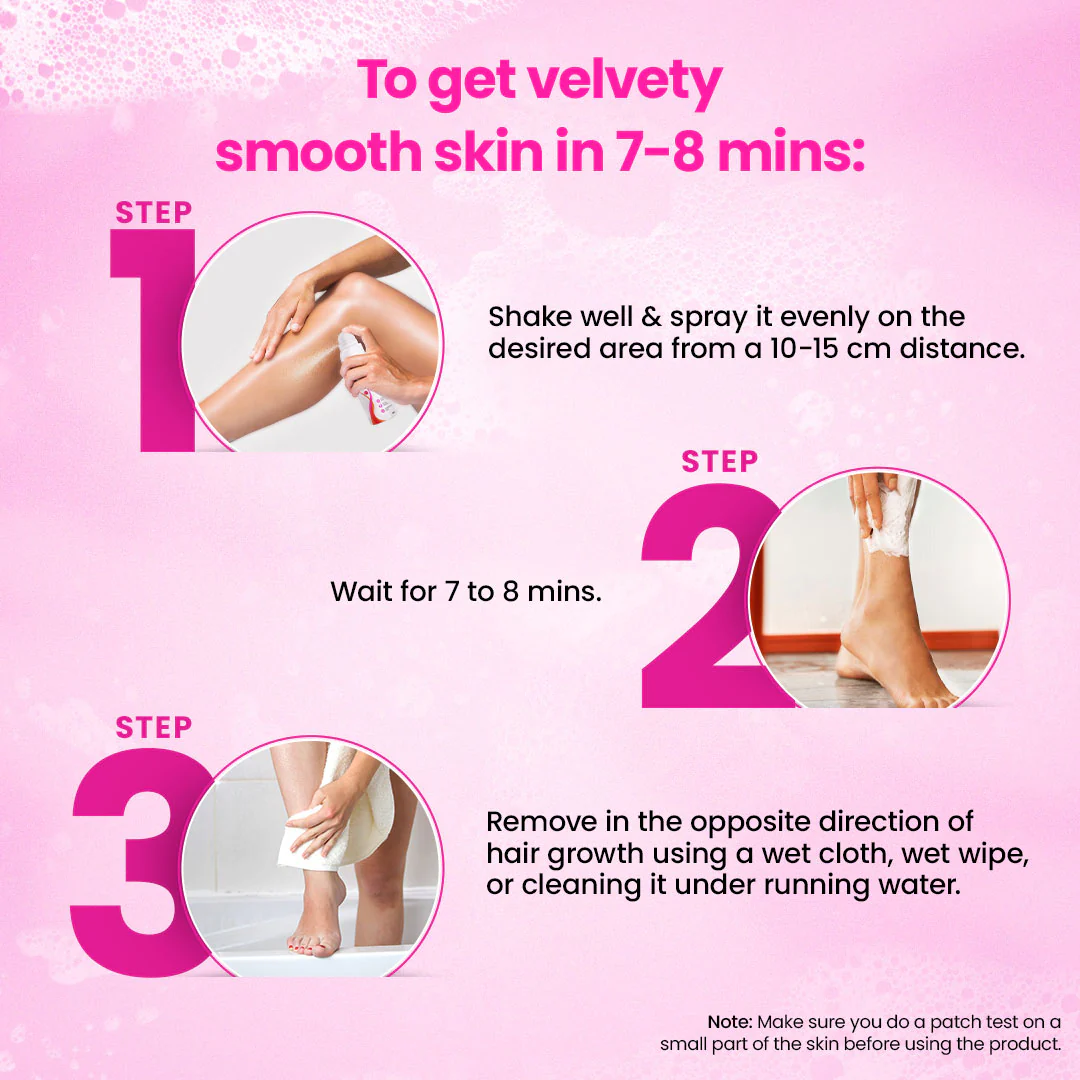 i-feel Hair Removal Spray| 200 gms | Painless Hair Removal in 7-8 mins | Suitable for Hands, Legs & Underarms | Lemongrass Fragrance | Dermatologically Tested | No Skin darkening | No Foul Odour - Image 5
