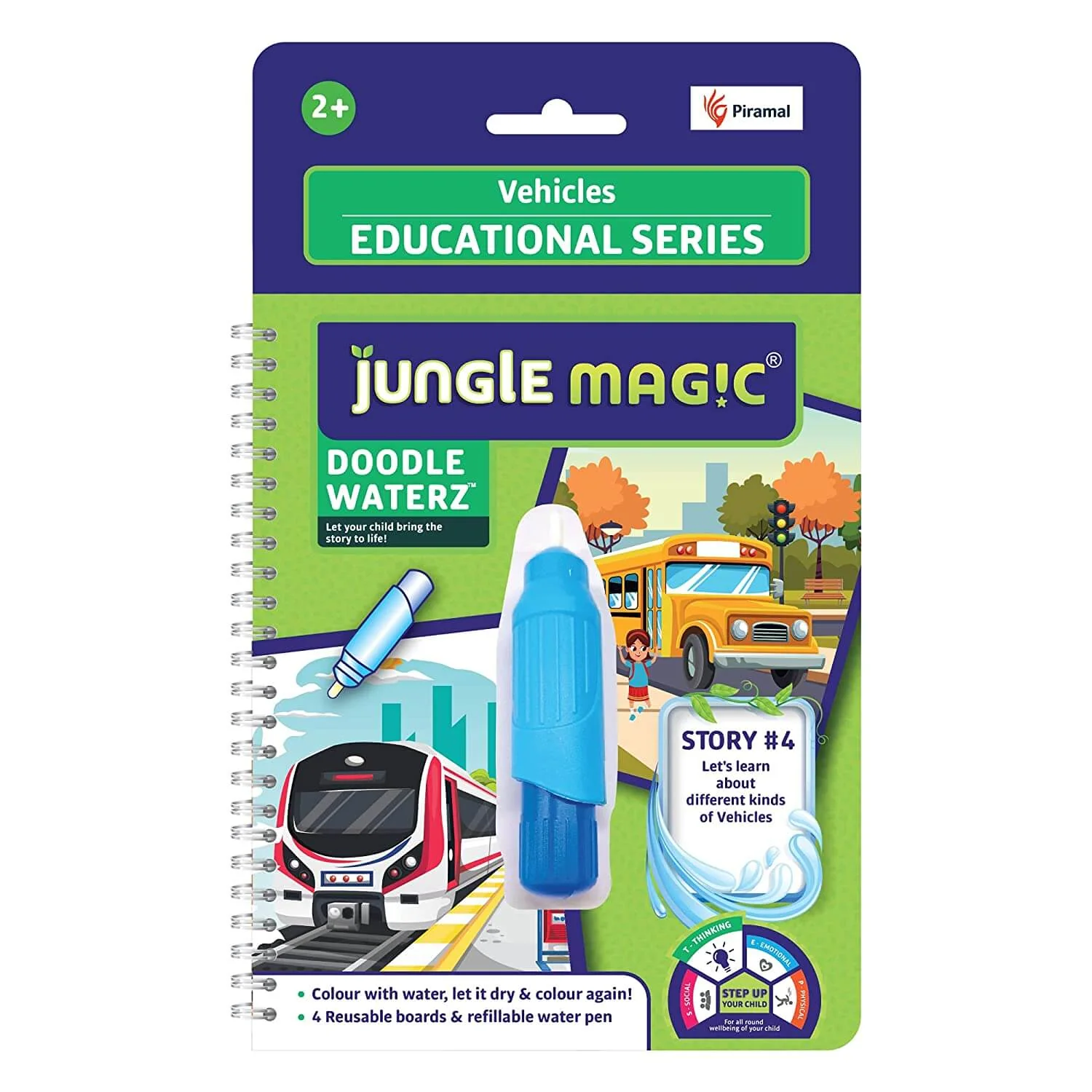Jungle Magic Doodle Waterz | Reusable Water Colouring Book for Children - Image 3