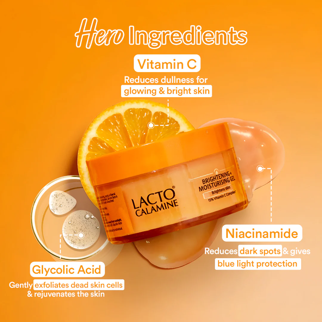Lacto Calamine 15% Vitamin C Moisturizer for Face | 50g | Vitamin C Complex Skin Brightening Face Moisturiser | Dermatologically Tested | Non Sticky & Quick Absorbing for Glowing Skin - Image 5