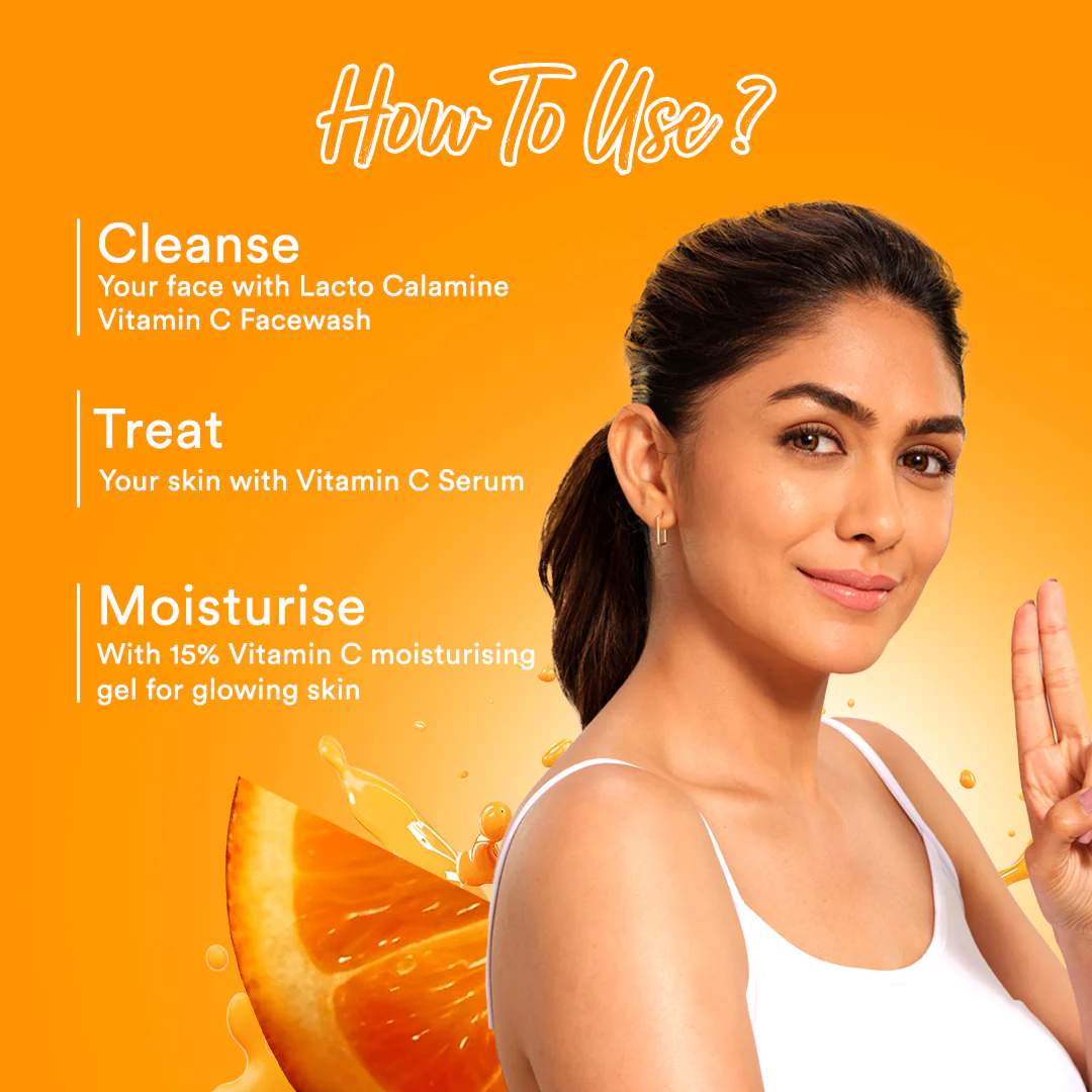 Lacto Calamine 15% Vitamin C Moisturizer for Face | 50g | Vitamin C Complex Skin Brightening Face Moisturiser | Dermatologically Tested | Non Sticky & Quick Absorbing for Glowing Skin - Image 7