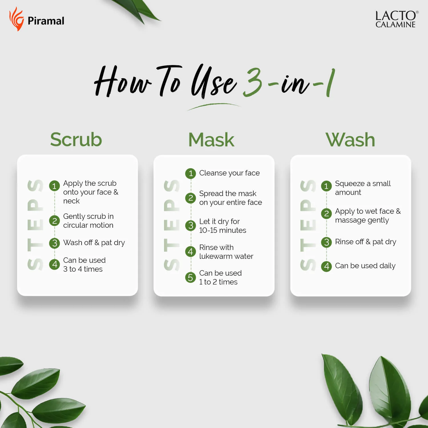 Lacto Calamine 3-in-1 Charcoal Face Scrub-Mask-Wash for Pollution Defense & Exfoliating Detox | 100 ml | Multi-action Encapsulated Charcoal Face Wash with Kaolin Clay, Tea Tree Oil & Vitamin E - Image 4