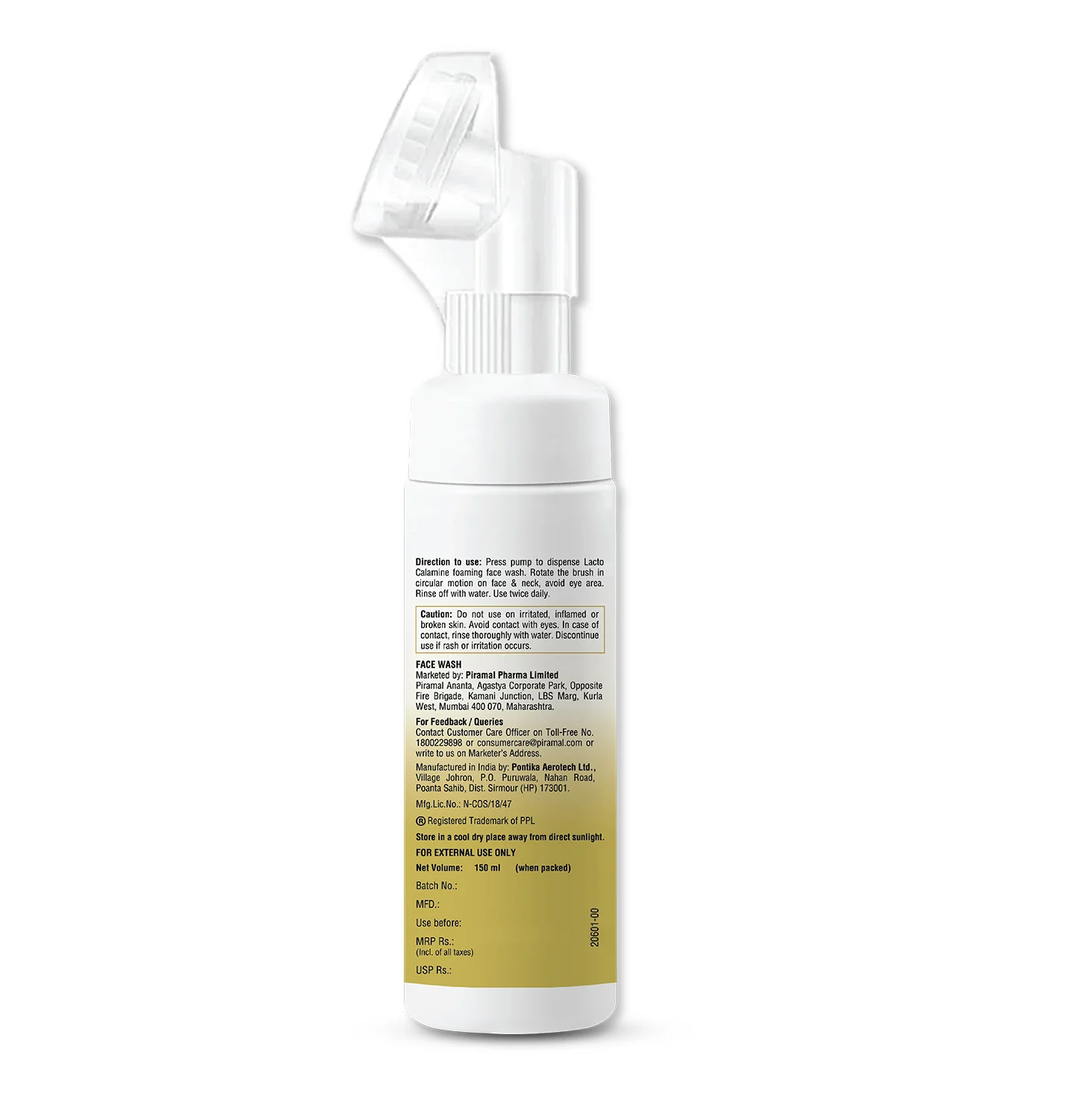 Lacto Calamine Apple Cider Vinegar Foaming Face wash|Maintains skin pH balance for healthy skin | Bright & glowing skin| With Built-in foaming Brush|150ml - Image 6