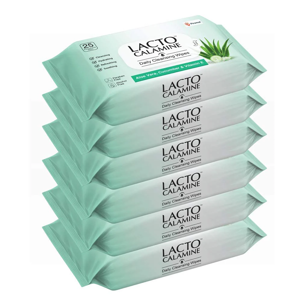 Lacto Calamine Daily Cleansing Wipes Aloe Vera - Image 7