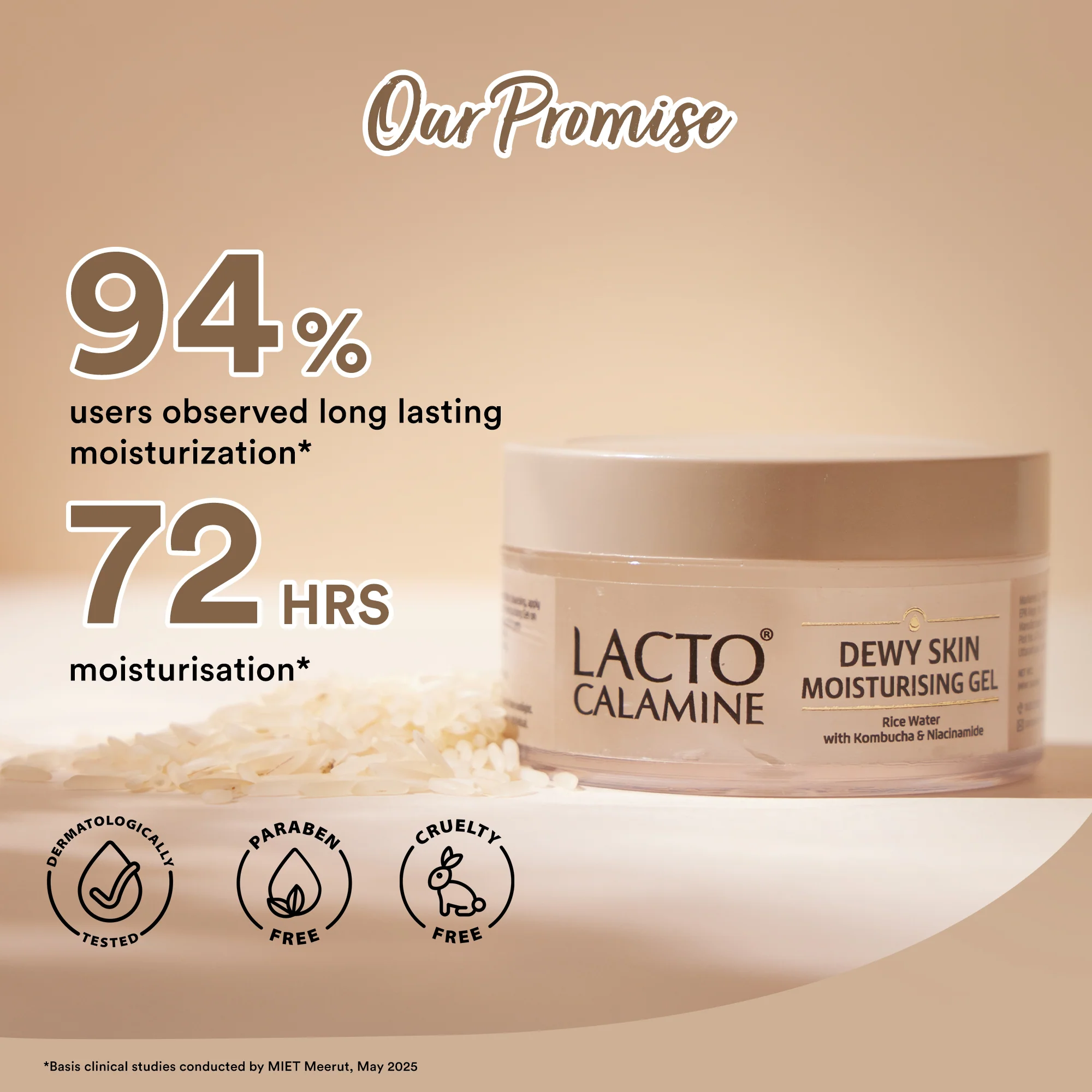 Lacto Calamine Dewy Rice Moisturizer with Rice, Kombucha & Niacinamide for Glass Like Skin - Image 5