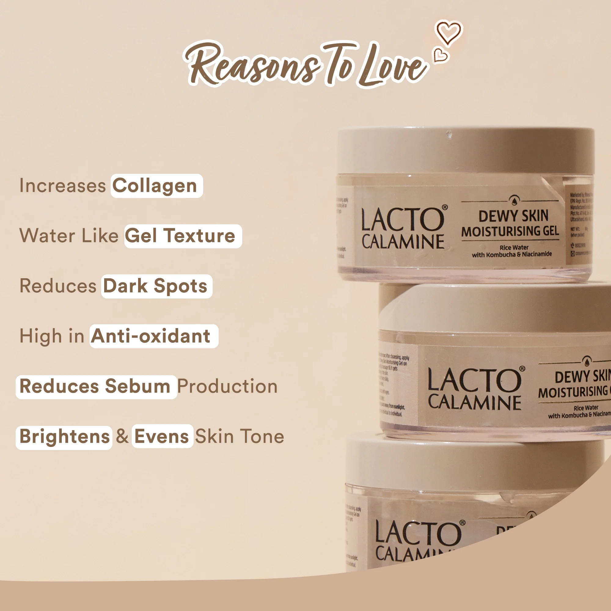 Lacto Calamine Dewy Rice Moisturizer with Rice, Kombucha & Niacinamide for Glass Like Skin - Image 7