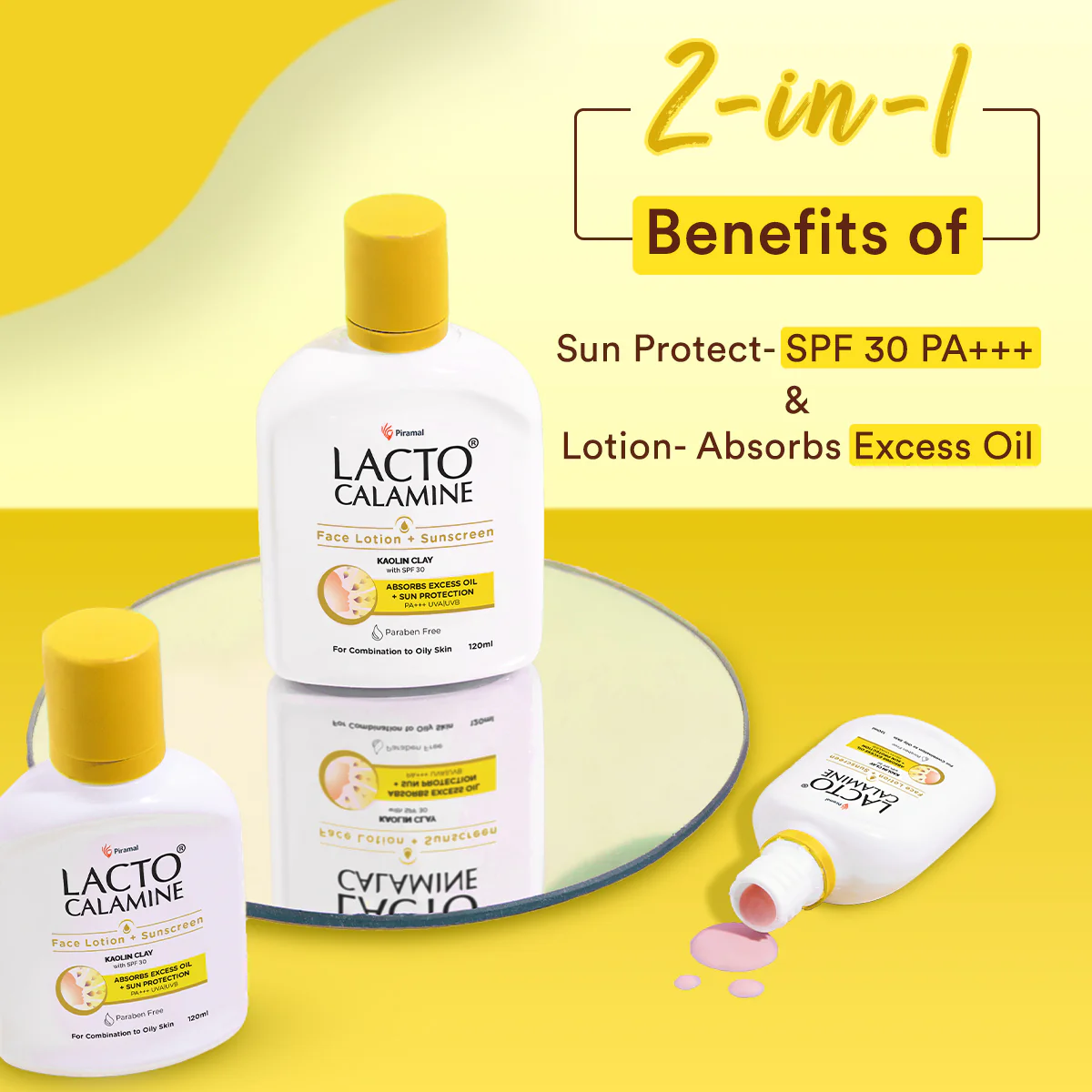 Lacto Calamine Face Lotion + Sunscreen | SPF 30 | UVA + UVB PA+++ | With Kaolin Clay & Zinc Oxide | Controls Excess Oil | Lightweight | For Oily Skin | For Women | - Image 4
