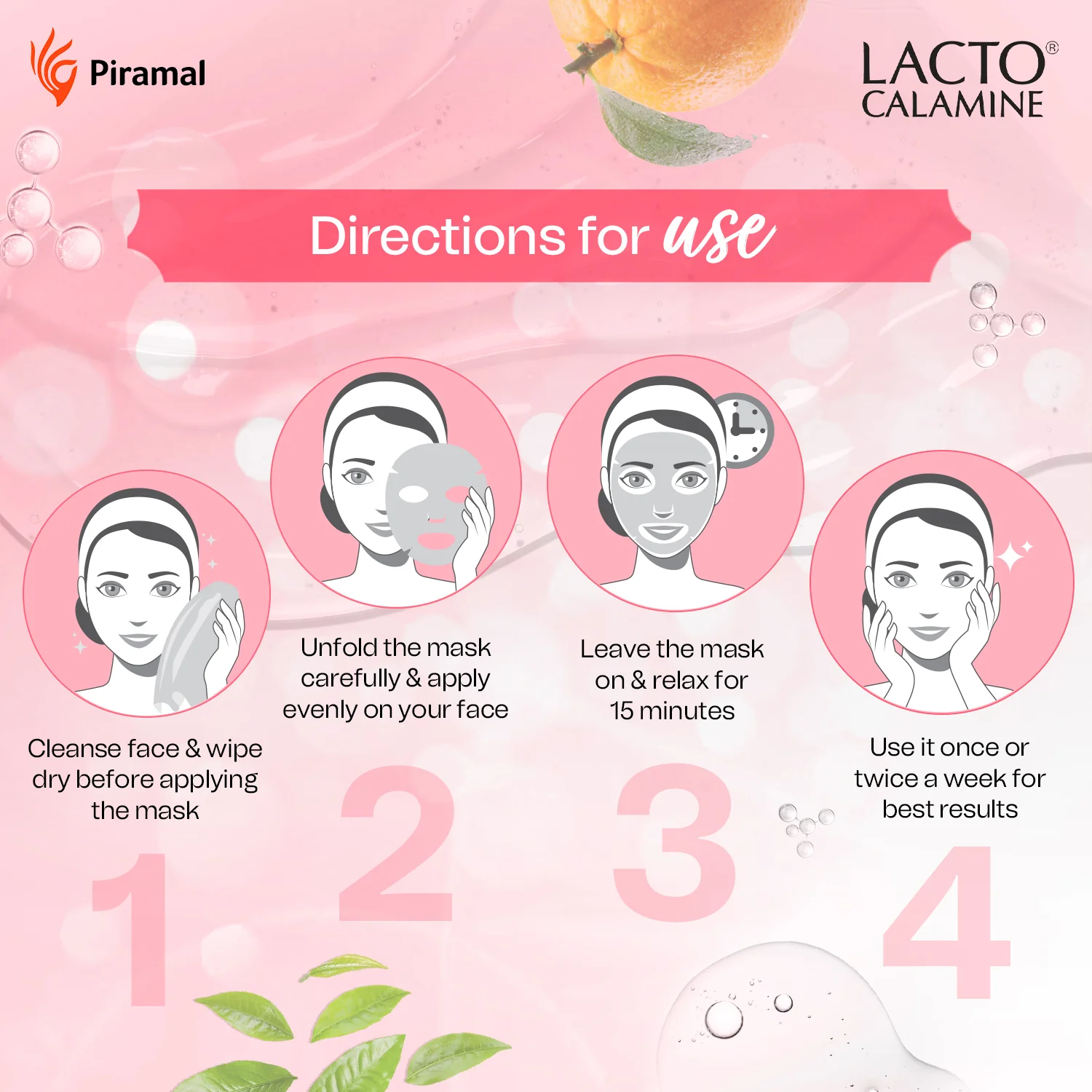 Lacto Calamine Face Sheet Masks | Combo Pack | Vitamin C, Hyaluronic Acid & Green Tea Face Sheet Masks | Brightening, Hydrating & Clarifiying | - Image 7