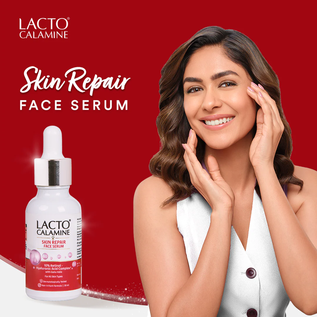 Lacto Calamine Skin Repair Retinol Face Serum | 30ml | 10% Retinol + Hyaluronic Acid Serum for Face | Gotu Kola | Oily Skin | Dermatologically Tested - Image 2