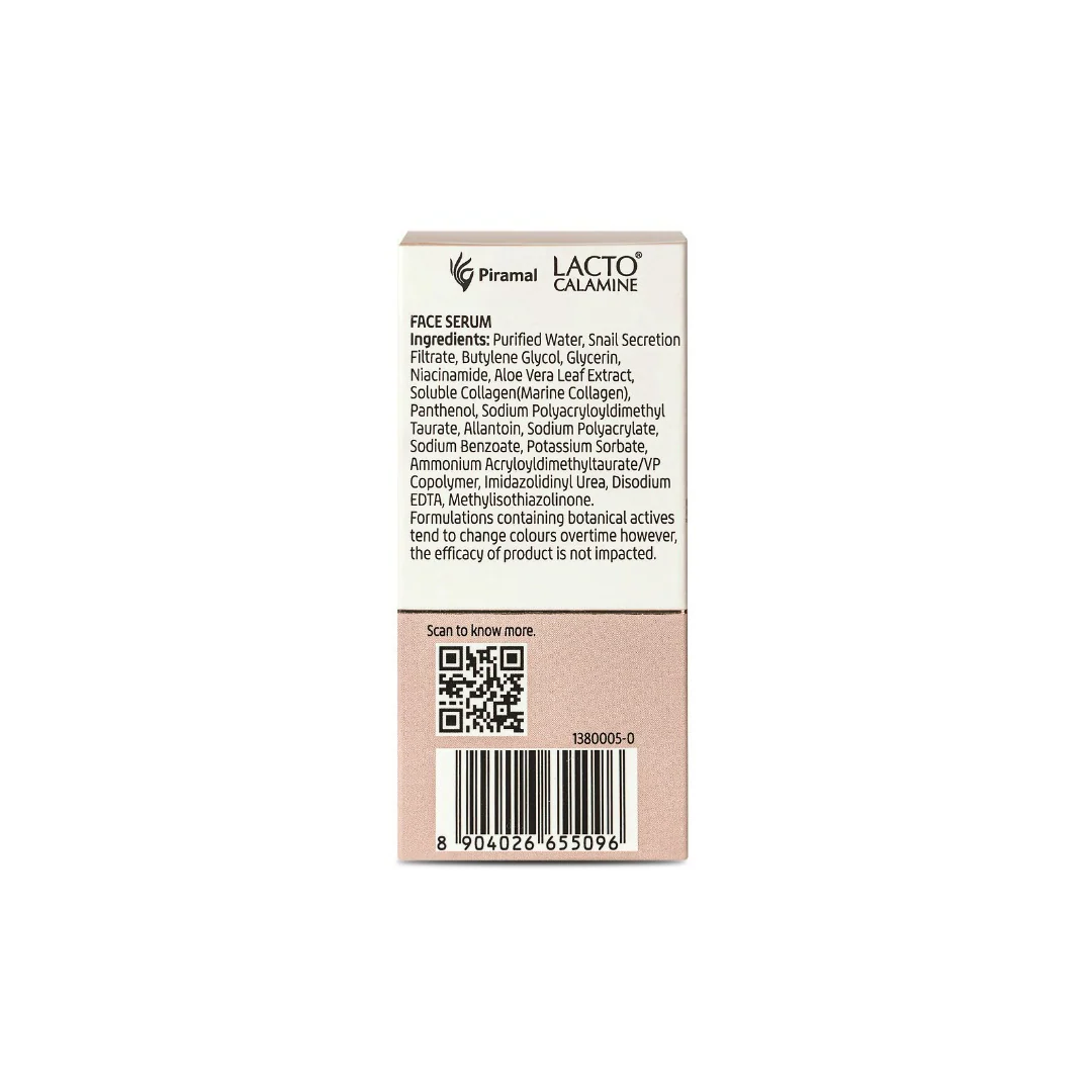Lacto Calamine Snail Mucin Face Serum for Hydrating Skin | 30 ml | 97% Pure Snail Mucin Essence | Marine Collagen, Niacinamide Serum for Oily Skin | Dermatologically Tested | Korean Skincare - Image 8