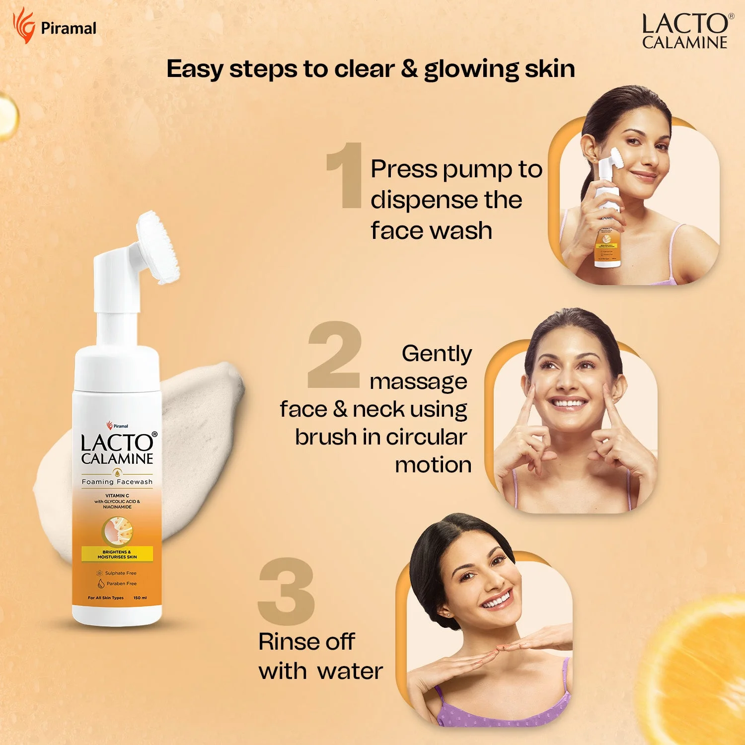 Lacto Calamine Vitamin C Foaming Face Wash - Image 4