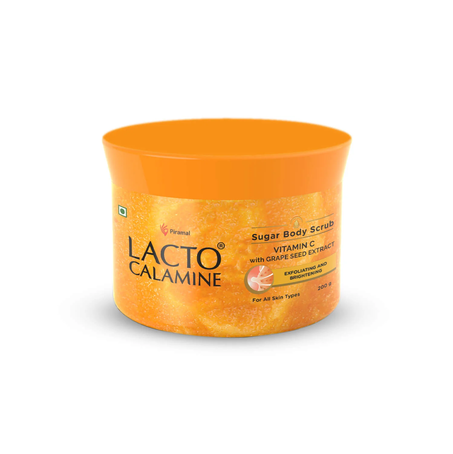 Lacto Calamine Vitamin C Sugar Body Scrub | 200 g | Gentle Body Exfoliator | Body Scrub for Healthy & Glowing Clear Skin | Vitamin C, Sugar & Grape Seed Extract Removes Tan & Dead Skin Cells - Image 8