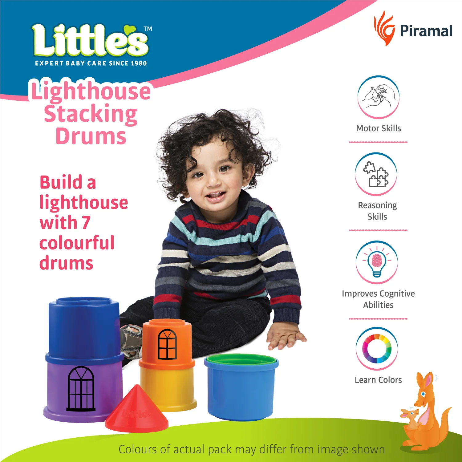 Little’s Lighthouse Stacking Drums | Toy For Babies - Image 3