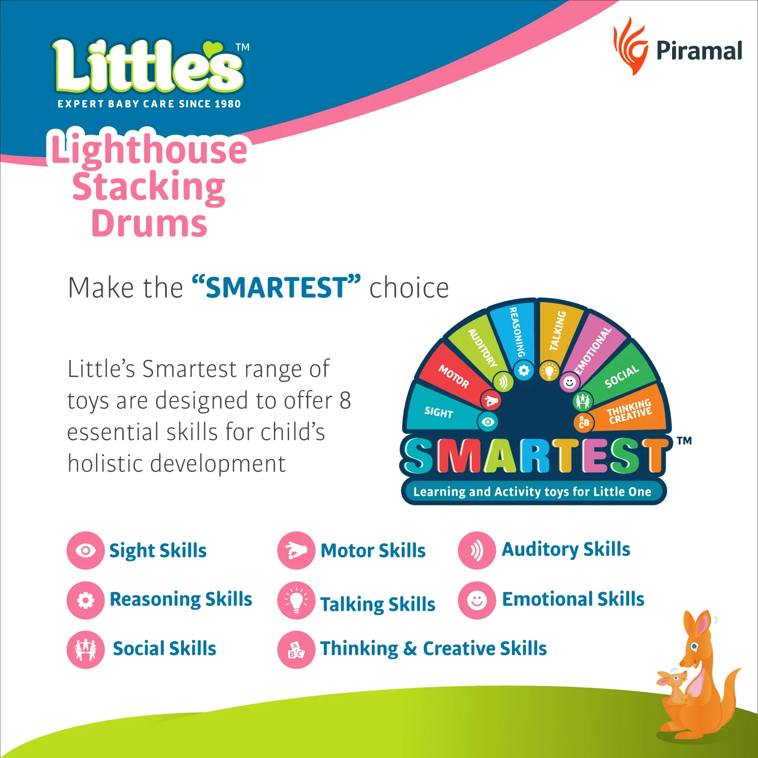 Little’s Lighthouse Stacking Drums | Toy For Babies - Image 5