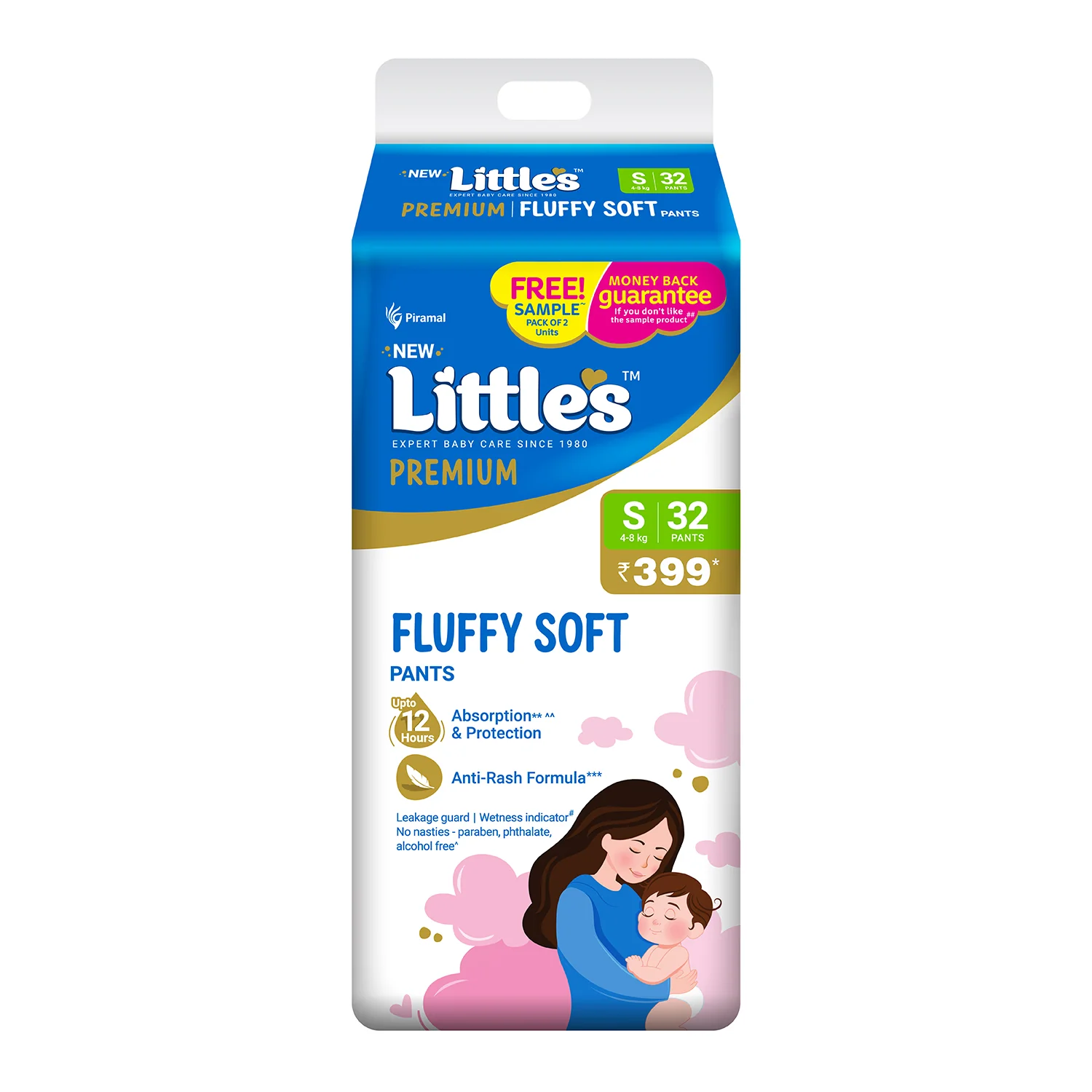 Little's Baby Diaper Pants Style | Pack of 1 | Fluffy Soft Baby Diapers | Fluffy Soft Belt | 12 Hours Absorption | Anti-Rash Formula | ADL Technology | Wetness Indicator | Leakage Guard | No Nasties - Image 11