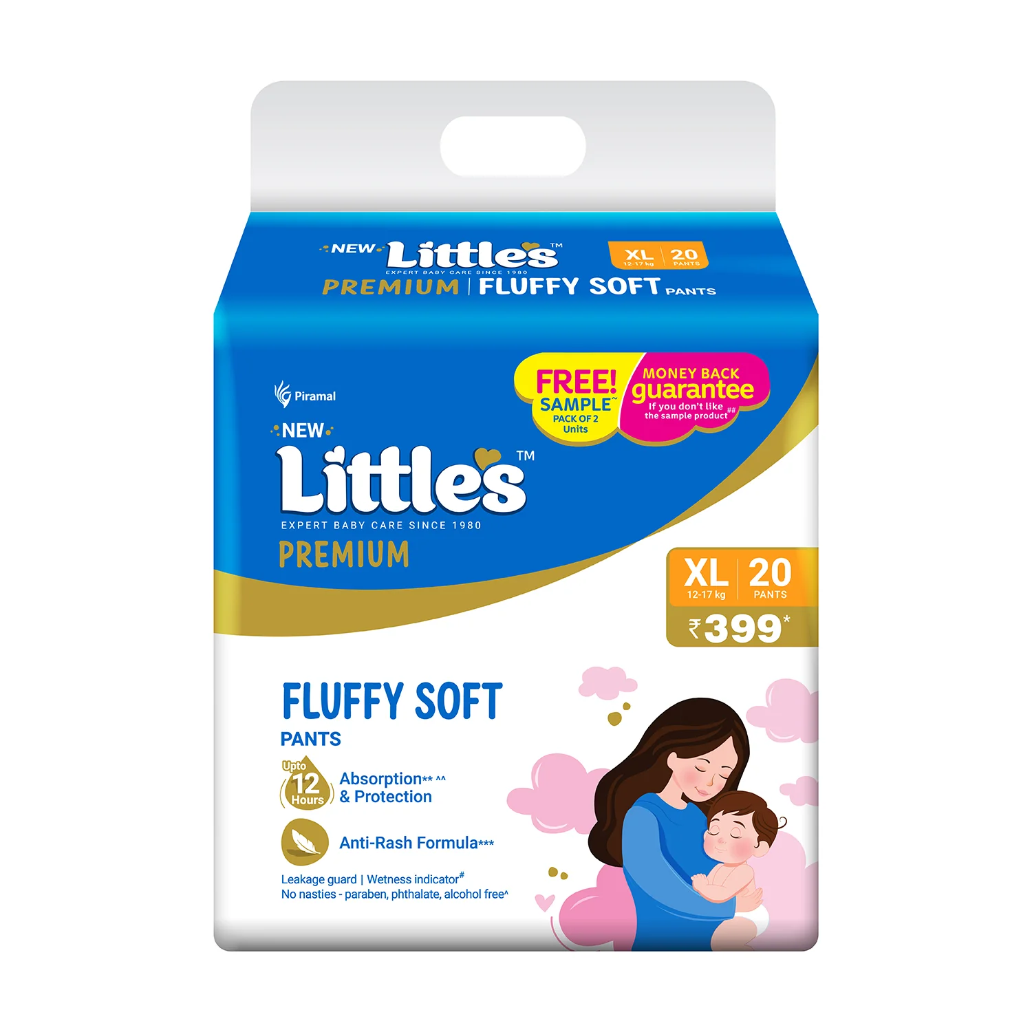 Little's Baby Diaper Pants Style | Pack of 1 | Fluffy Soft Baby Diapers | Fluffy Soft Belt | 12 Hours Absorption | Anti-Rash Formula | ADL Technology | Wetness Indicator | Leakage Guard | No Nasties - Image 12