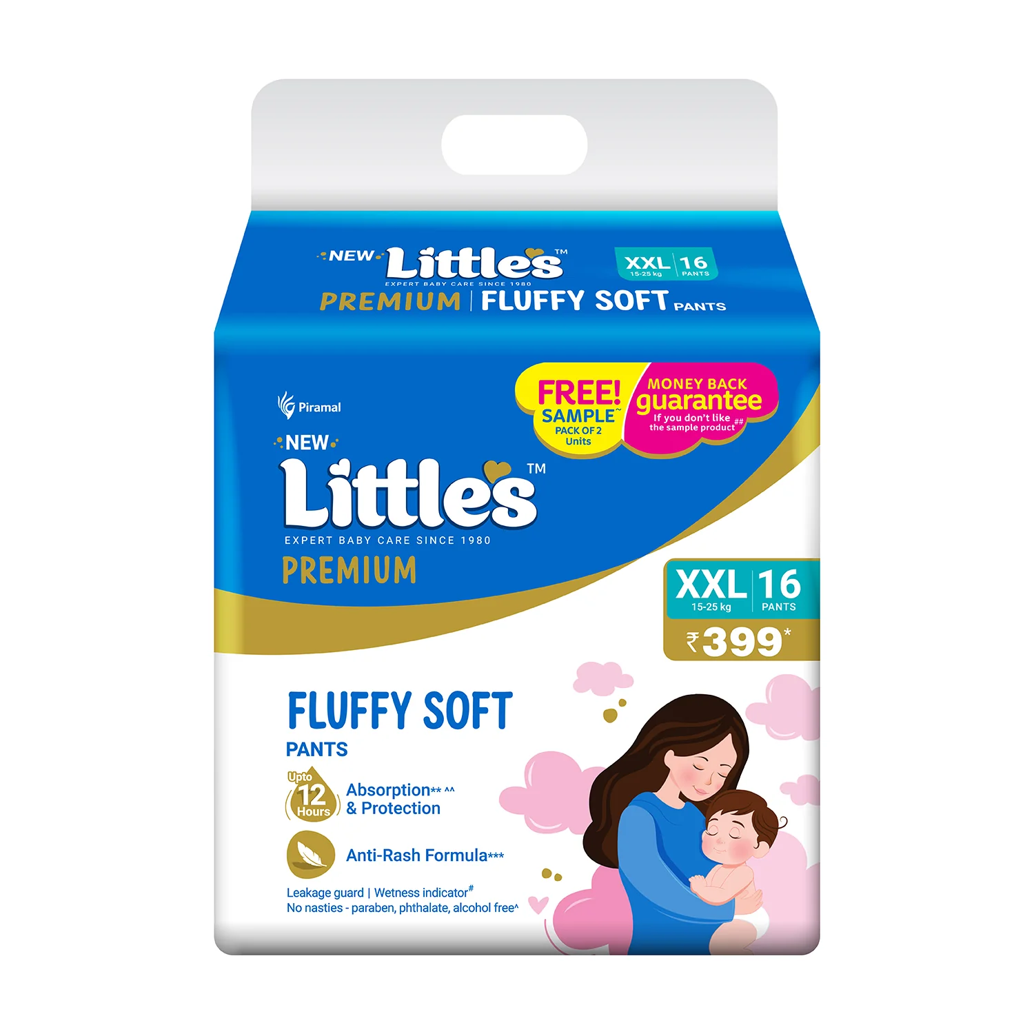 Little's Baby Diaper Pants Style | Pack of 1 | Fluffy Soft Baby Diapers | Fluffy Soft Belt | 12 Hours Absorption | Anti-Rash Formula | ADL Technology | Wetness Indicator | Leakage Guard | No Nasties - Image 13