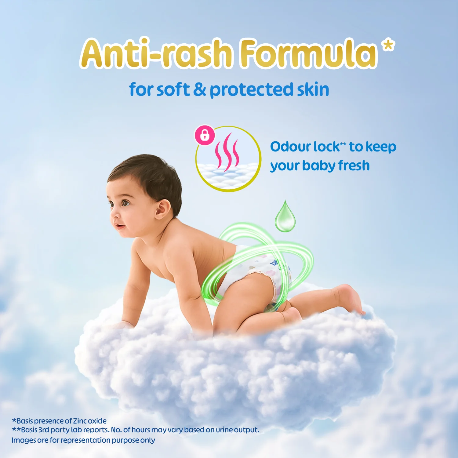 Little's Baby Diaper Pants Style | Pack of 1 | Fluffy Soft Baby Diapers | Fluffy Soft Belt | 12 Hours Absorption | Anti-Rash Formula | ADL Technology | Wetness Indicator | Leakage Guard | No Nasties - Image 3