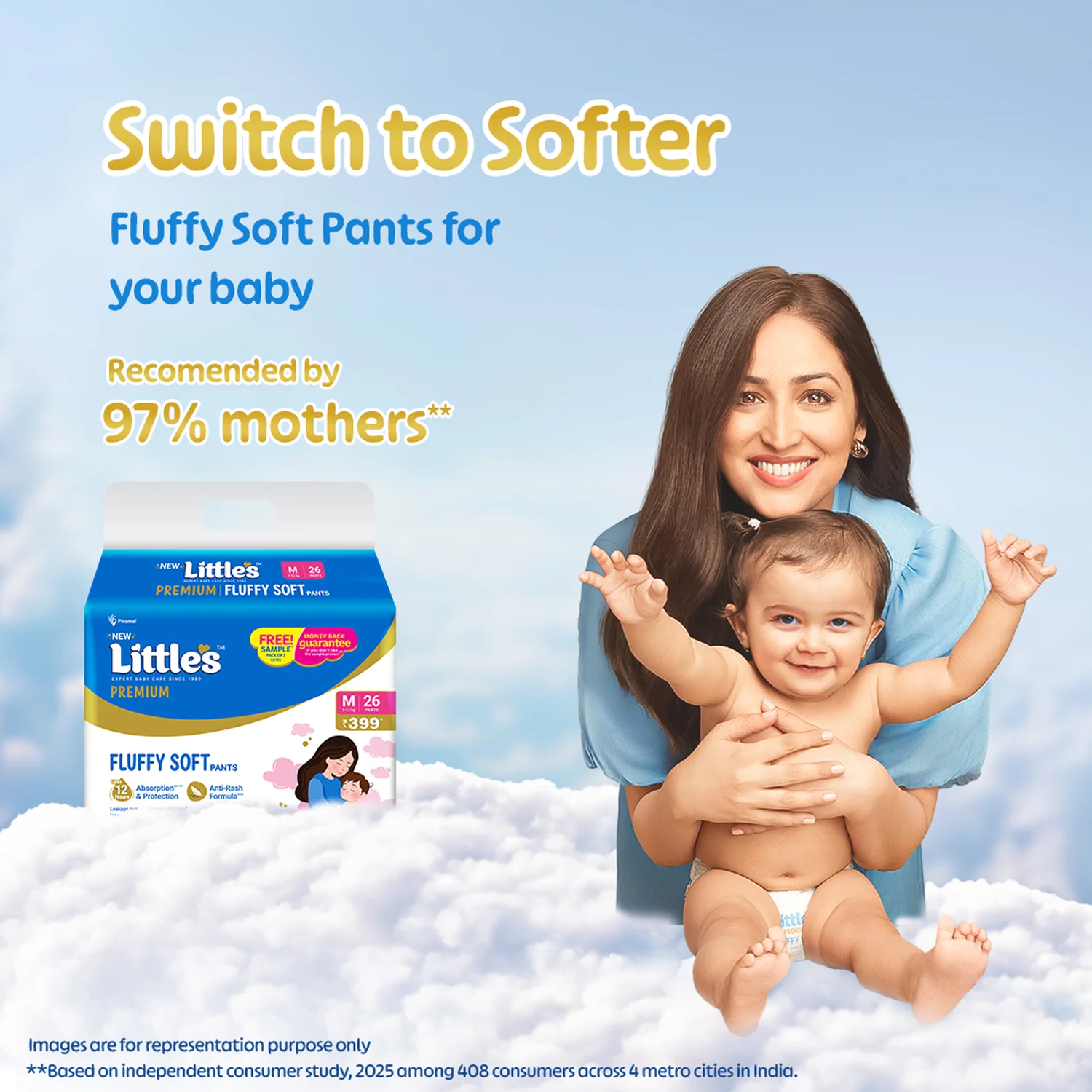 Little's Baby Diaper Pants Style | Pack of 1 | Fluffy Soft Baby Diapers | Fluffy Soft Belt | 12 Hours Absorption | Anti-Rash Formula | ADL Technology | Wetness Indicator | Leakage Guard | No Nasties - Image 8