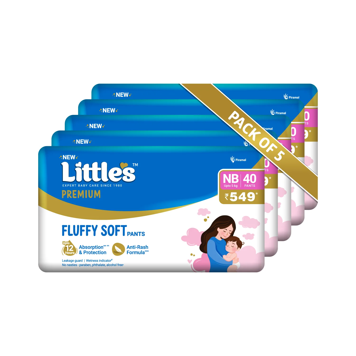 Little's Comfy Baby Diaper Pants - Premium | Baby Diapers with 12 hours Absorption & Wetness Indicators - Image 15