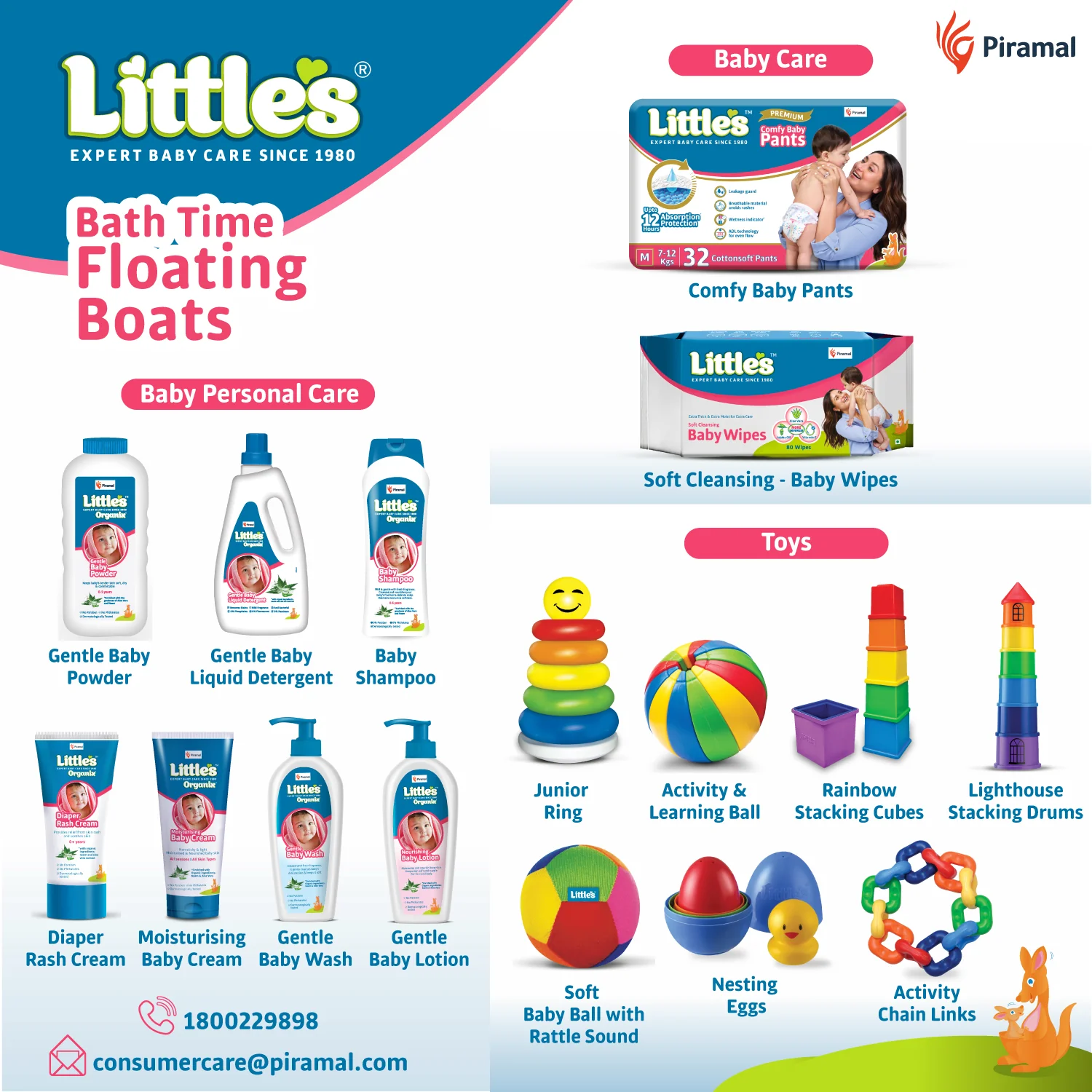 Little’s Bath Time Floating Boats l Bath Toy for babies l Educational & Developmental Toys I Infant & Preschool Toys I 6 pieces, Multi-color - Image 5