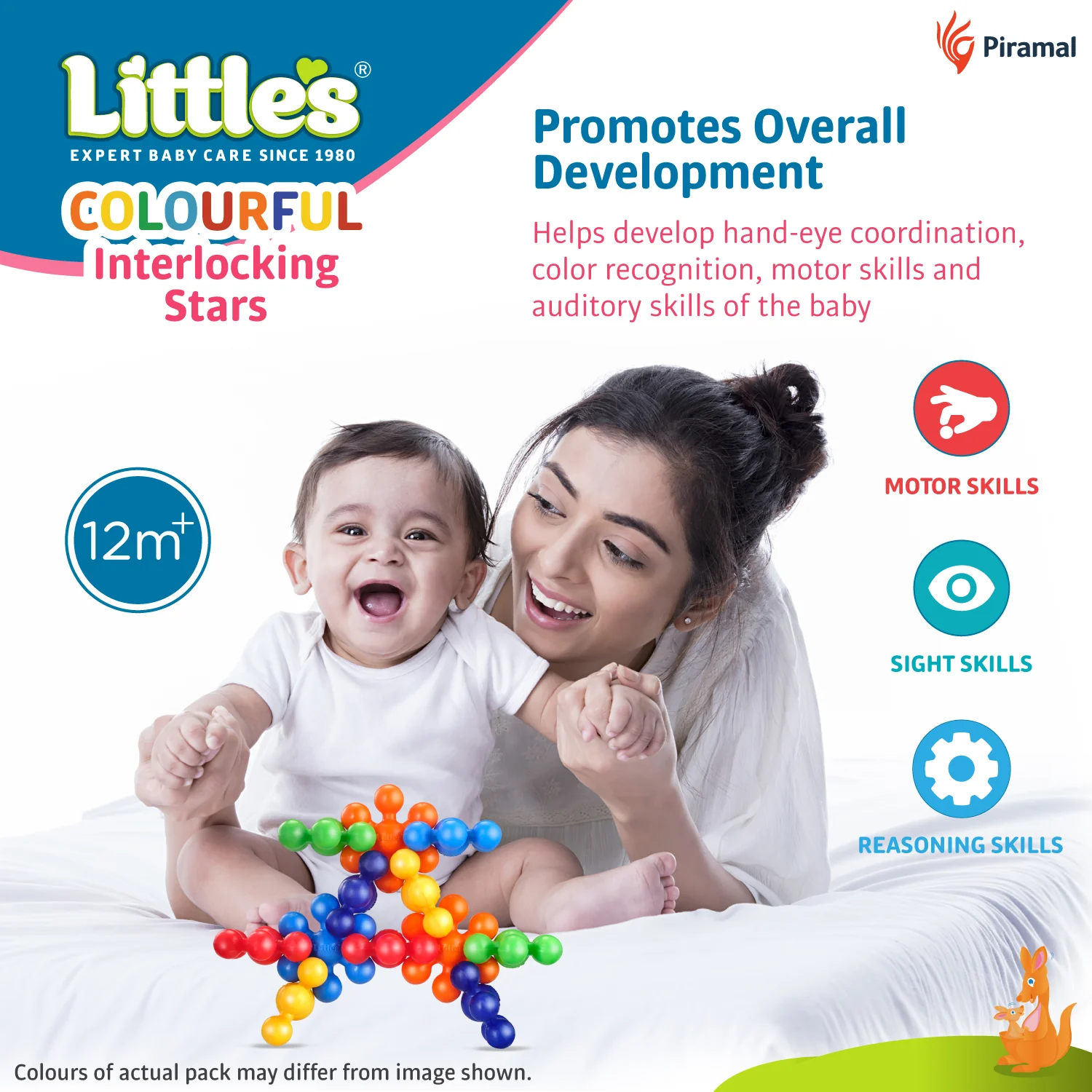 Little's Colorful Interlocking Stars I Activity & Learning Toys for Babies I Multicolour I Infant & Preschool Toys I Develops fine Motor Skills & Reasoning Skills | 12 Months and Above - Image 3