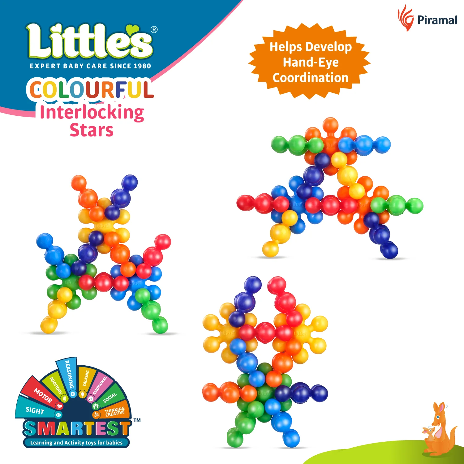 Little's Colorful Interlocking Stars I Activity & Learning Toys for Babies I Multicolour I Infant & Preschool Toys I Develops fine Motor Skills & Reasoning Skills | 12 Months and Above - Image 4