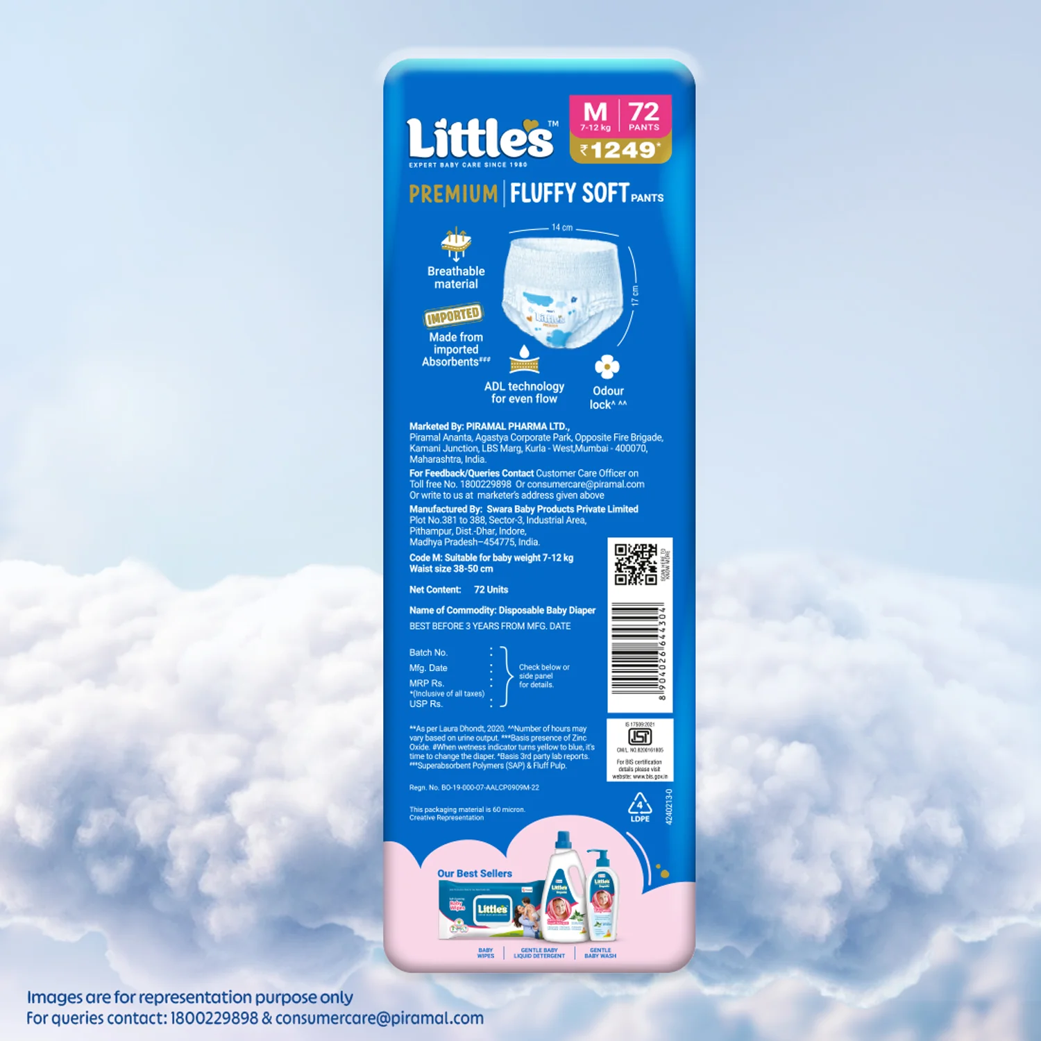 Little's Comfy Baby Pants | Baby Diaper | Cotton Soft Pants - Image 10