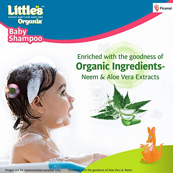 Little's Organix Baby Shampoo | Mild & Gentle I Dermatologically Tested | Enriched wIth Organic Ingredients I Free from Paraben & Phthalates- 400g - Image 4
