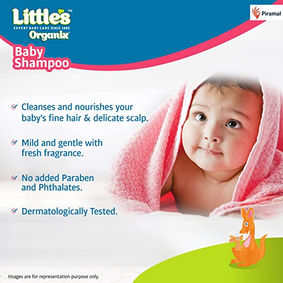 Little's Organix Baby Shampoo | Mild & Gentle I Dermatologically Tested | Enriched wIth Organic Ingredients I Free from Paraben & Phthalates- 400g - Image 5