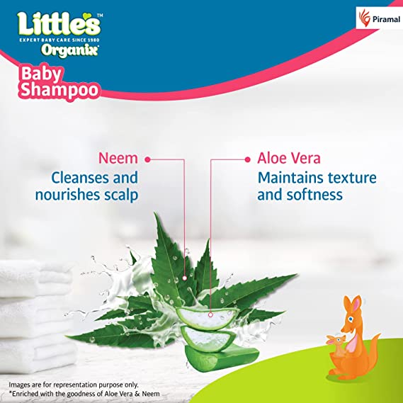 Little's Organix Baby Shampoo | Mild & Gentle I Dermatologically Tested | Enriched wIth Organic Ingredients I Free from Paraben & Phthalates- 400g - Image 6