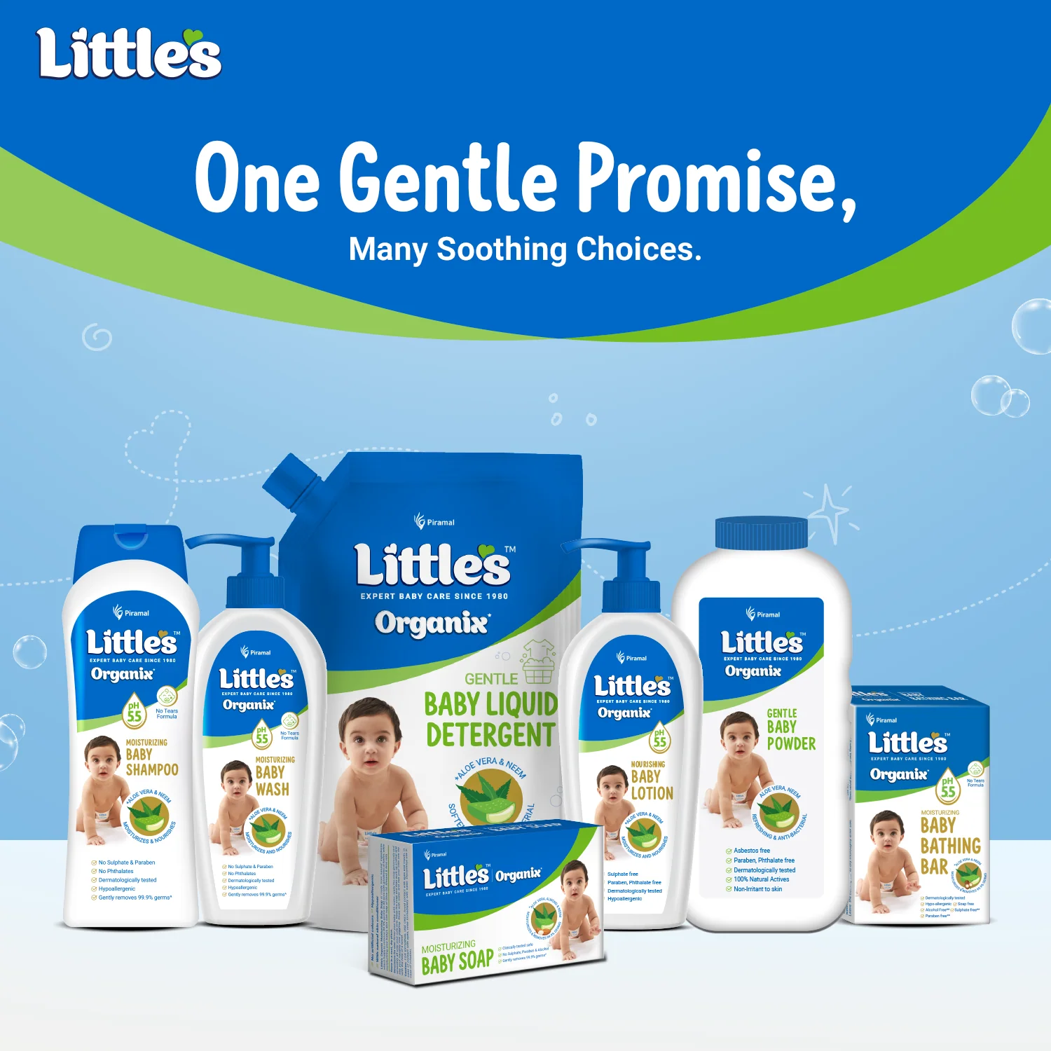 Little’s Organix Baby Bathing Bar Soap Free, Tear Free with Shea Butter, Aloe Vera & Neem for Soft Skin - Image 8