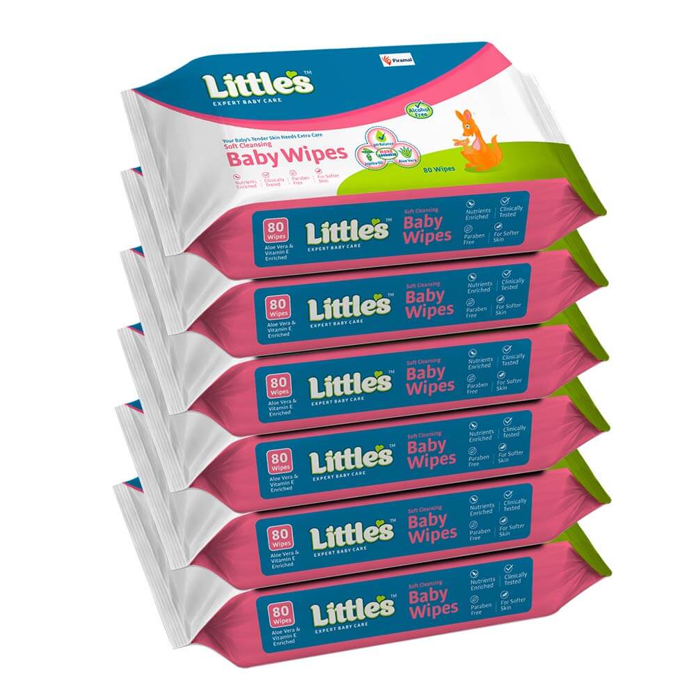 Little's Soft Cleansing Baby Wipes | Contains Aloe Vera & Jojoba Oil-80 wipes Buy 5 Get 5 - Image 12
