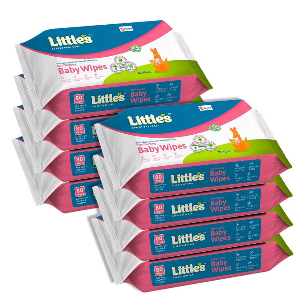 Little's Soft Cleansing Baby Wipes | Contains Aloe Vera & Jojoba Oil-80 wipes Buy 5 Get 5 - Image 13
