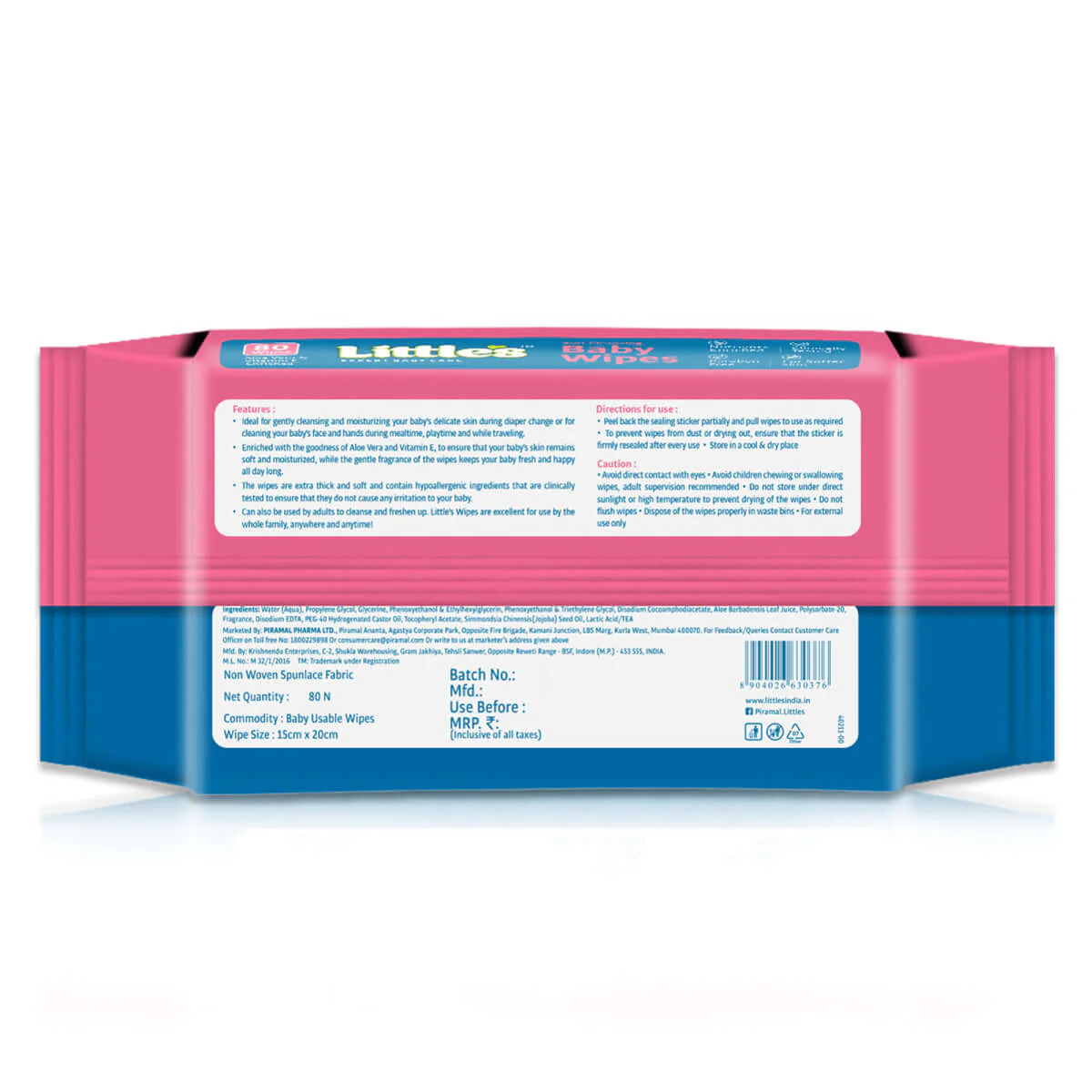Little's Soft Cleansing Baby Wipes | Contains Aloe Vera & Jojoba Oil-80 wipes Buy 5 Get 5 - Image 16