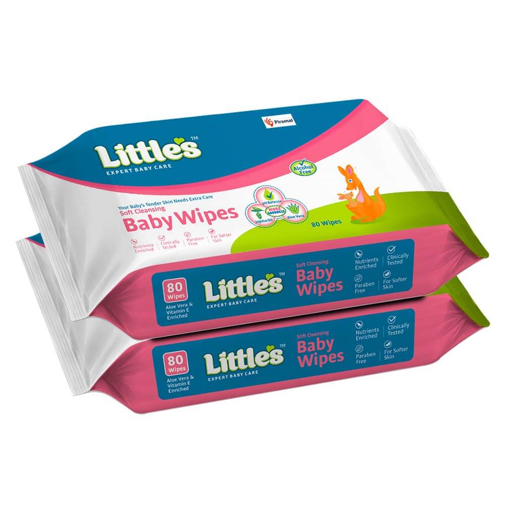 Little's Soft Cleansing Baby Wipes | Contains Aloe Vera & Jojoba Oil-80 wipes Buy 5 Get 5 - Image 8